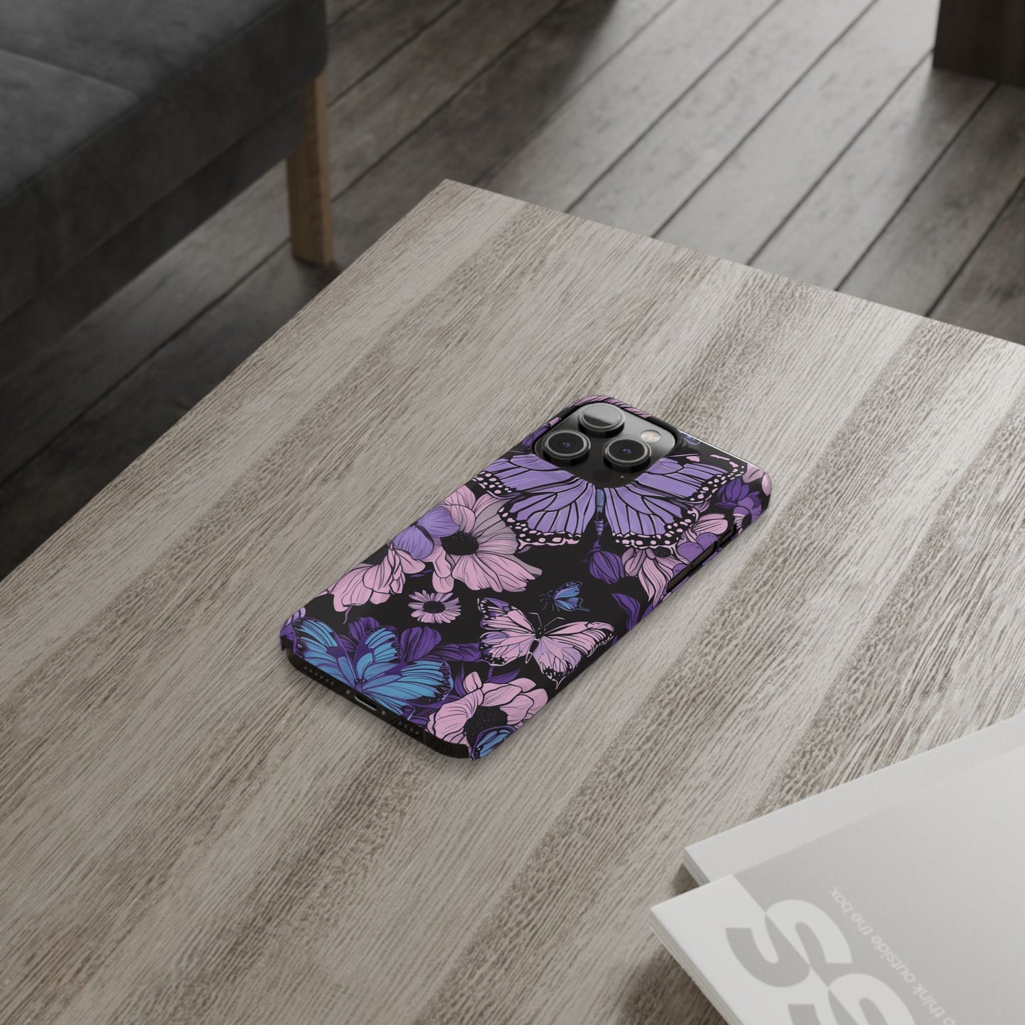 Butterfly Floral Phone Case | Slim Phone Cases for Nature Lovers, Floral Gifts, Trendy Accessories, Spring Vibes, Unique Phone Cover