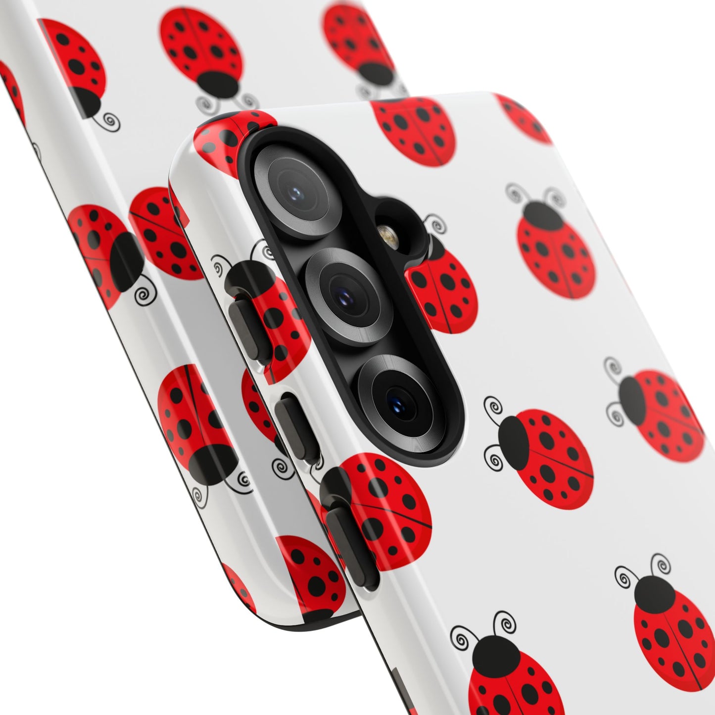 Ladybug Tough Phone Case - Cute Insect Aesthetic, Nature-Inspired Pattern Art, Compatible with iPhone, Galaxy, and Google Phones