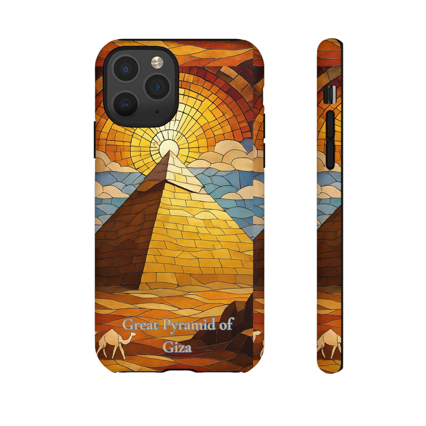 Great Pyramid of Giza Tough Phone Case - Ancient Egypt Aesthetic, World Wonder Art Design, Compatible with iPhone, Galaxy, and Google Phones