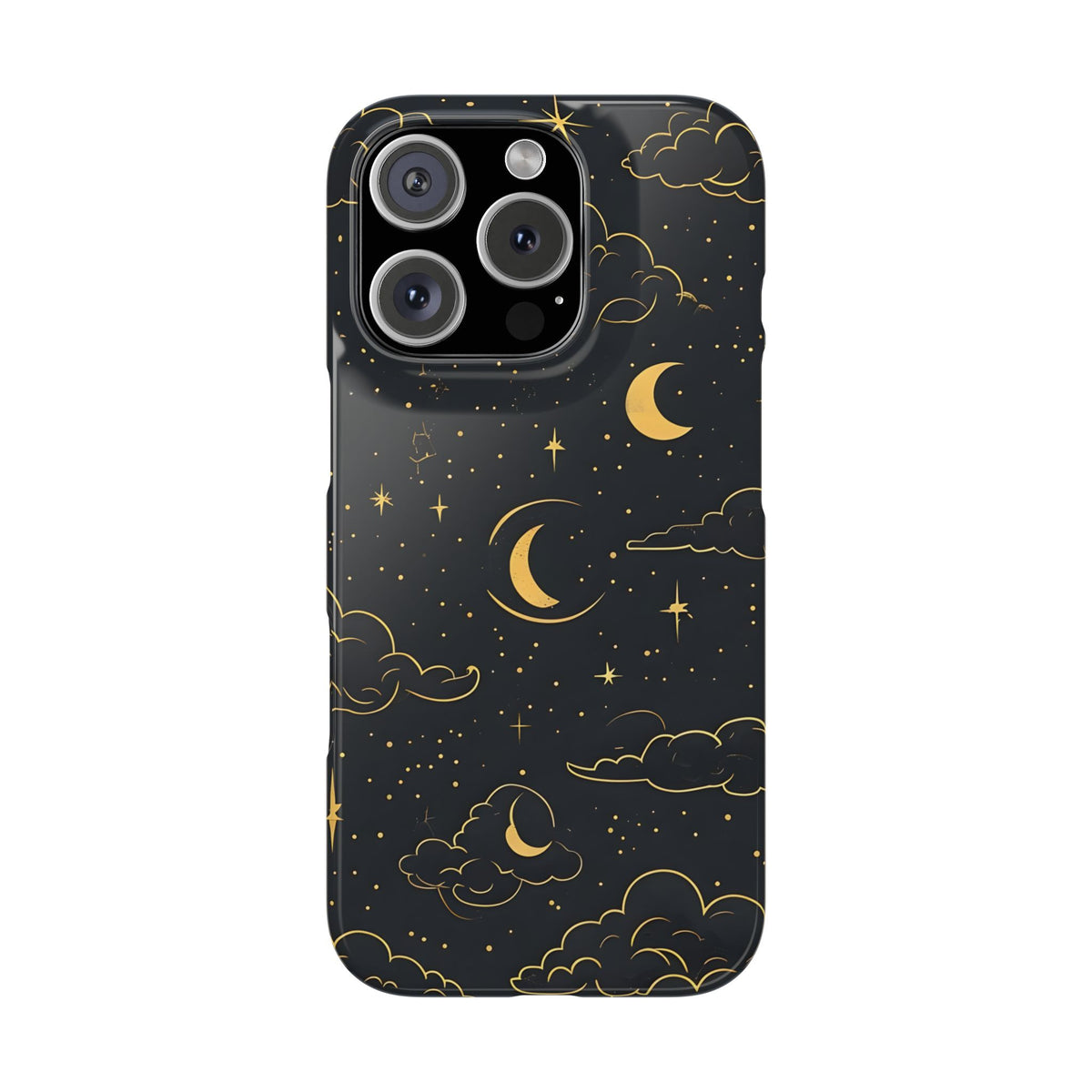 Celestial Slim Phone Case, Starry Night Design, Compatible with iPhone 17, 16, 15, 14, 13, 12, 11