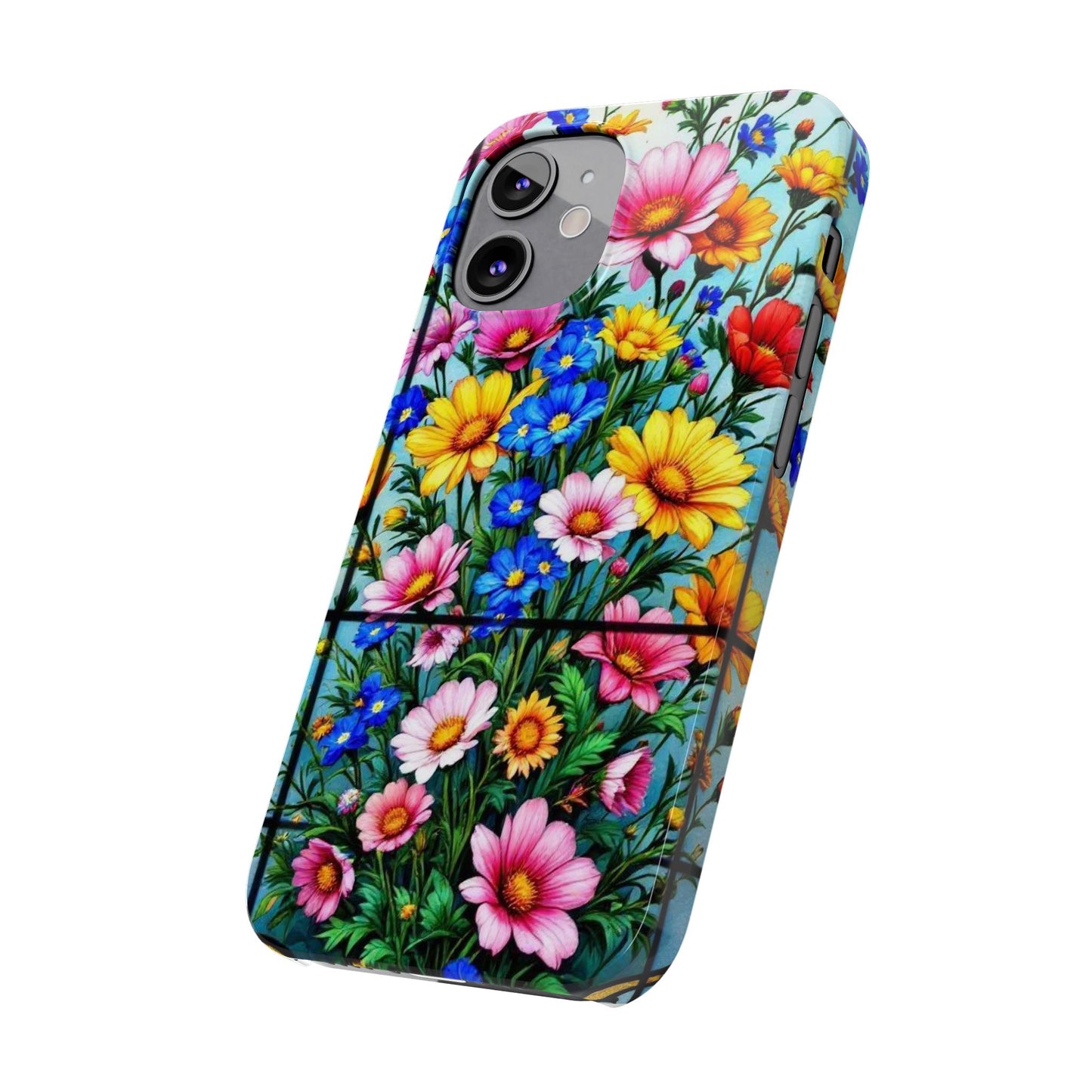 Vibrant Floral Slim Phone Cases | Cute Phone Cover Gifts for Nature Lovers, Spring Decor, Birthday or Holiday Gifts, Flower Design