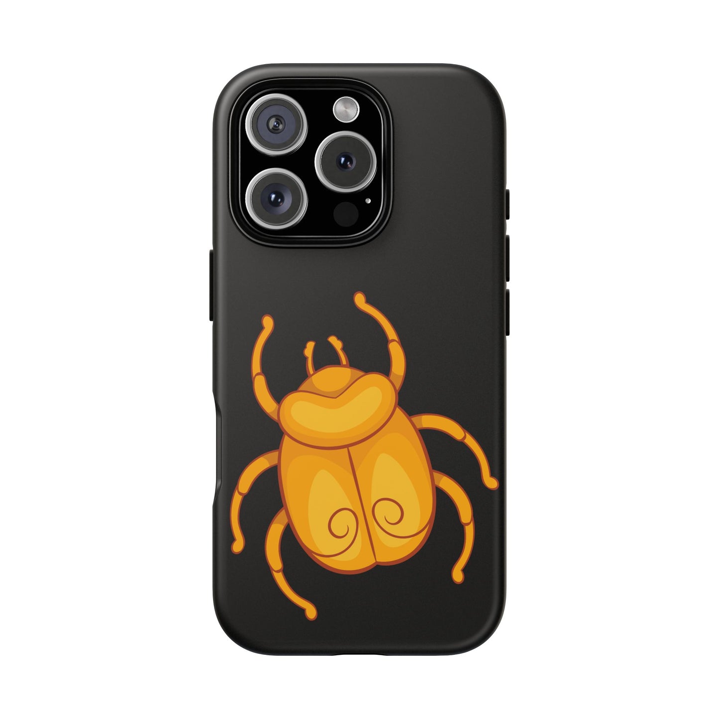 Ancient Egyptian Scarab Tough Phone Case - Gold Beetle Design, Mythological Insect Art, Compatible with iPhone, Galaxy, and Google Phones