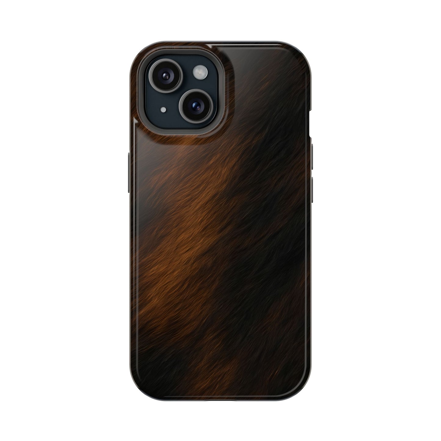 Horse Print Magnetic Phone Case, Animal Print, Protective Faux Skin Style Cover Compatible with iPhone 17, 16, 15, 14, 13