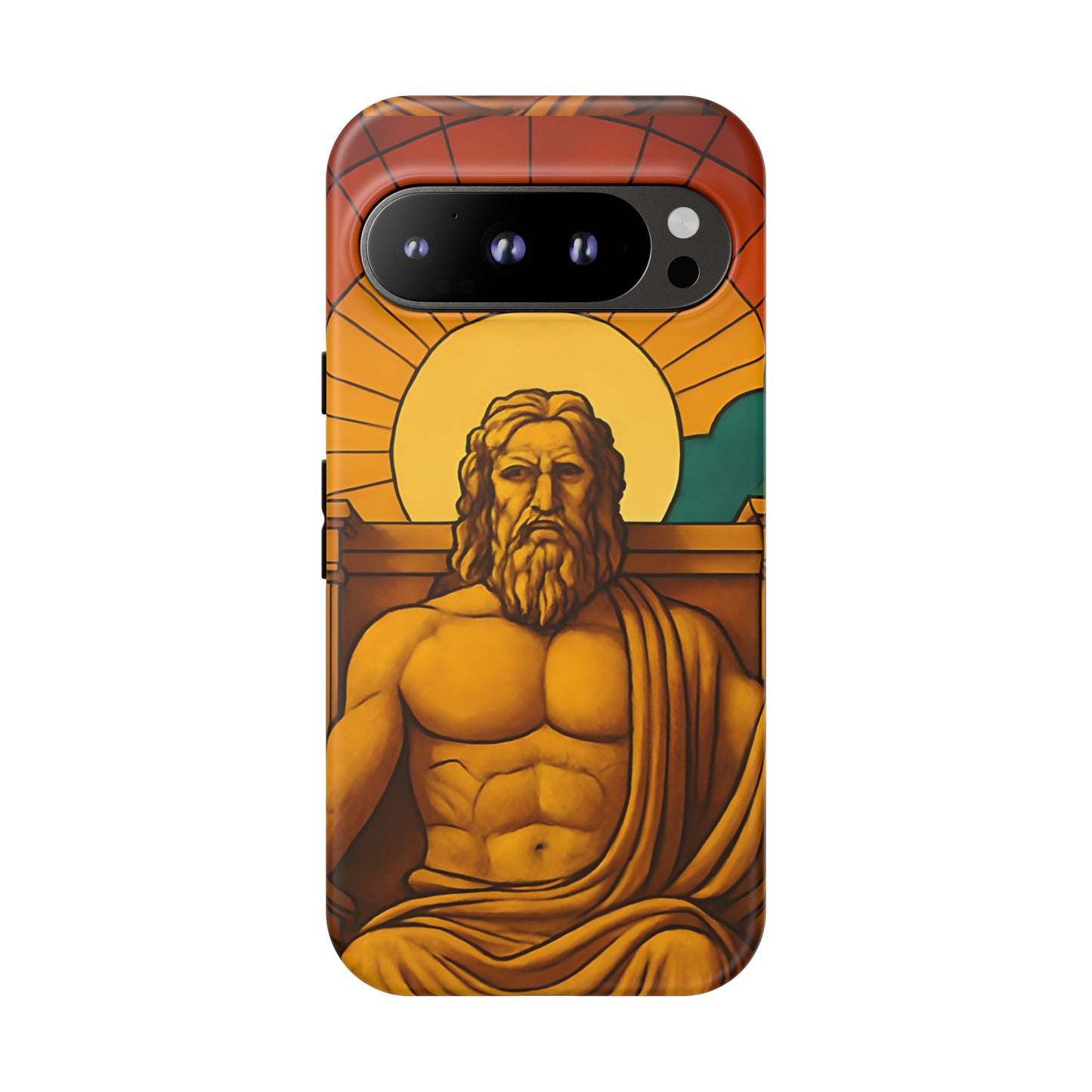 Olympia Zeus Statue Tough Phone Case - Classic Greek Art Design, Historic World Wonder Aesthetic, Compatible with iPhone, Galaxy, and Google