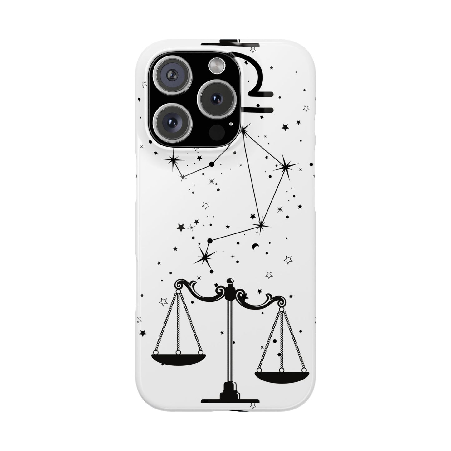 Libra Zodiac Slim Phone Case Astrology Gift for Her, Celestial Star Sign Cover, Birthday Gift, Compatible with iPhone 17, 16, 15, 14, 13