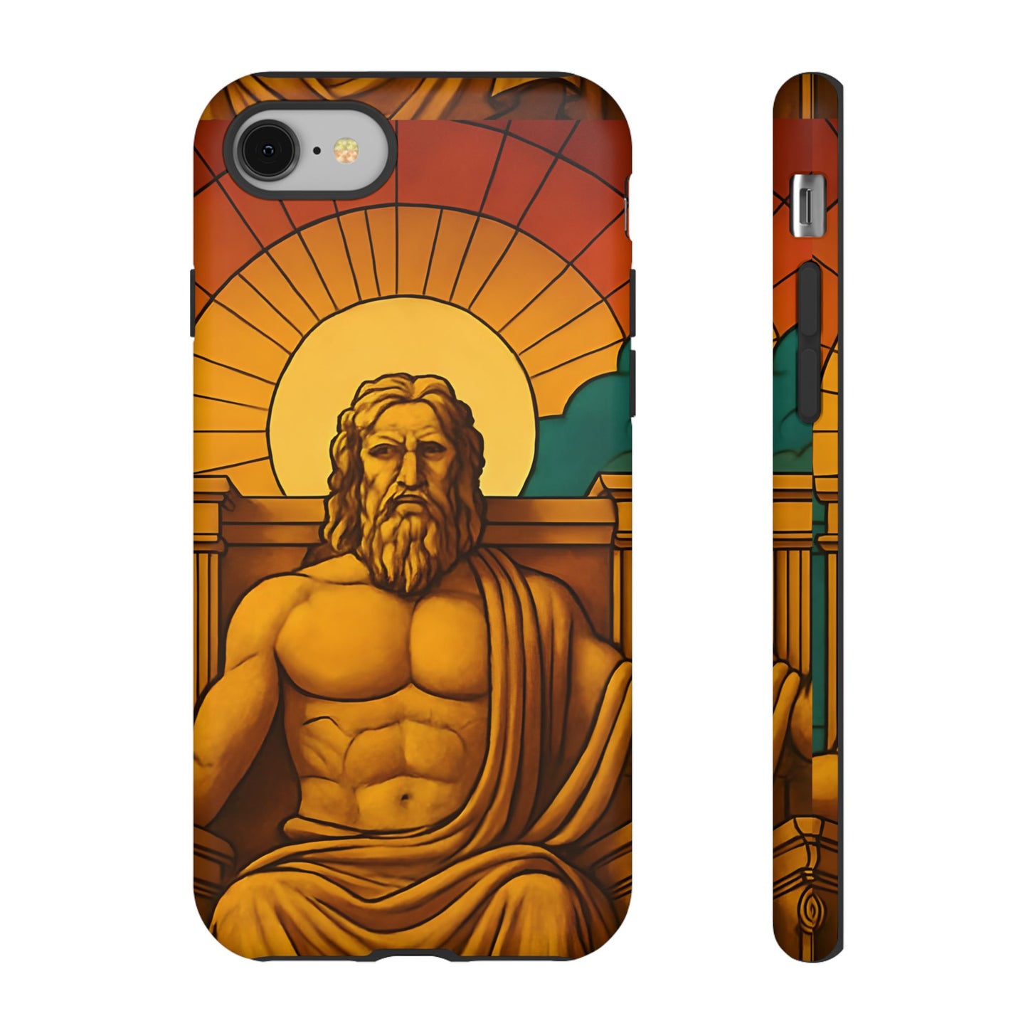Olympia Zeus Statue Tough Phone Case - Classic Greek Art Design, Historic World Wonder Aesthetic, Compatible with iPhone, Galaxy, and Google