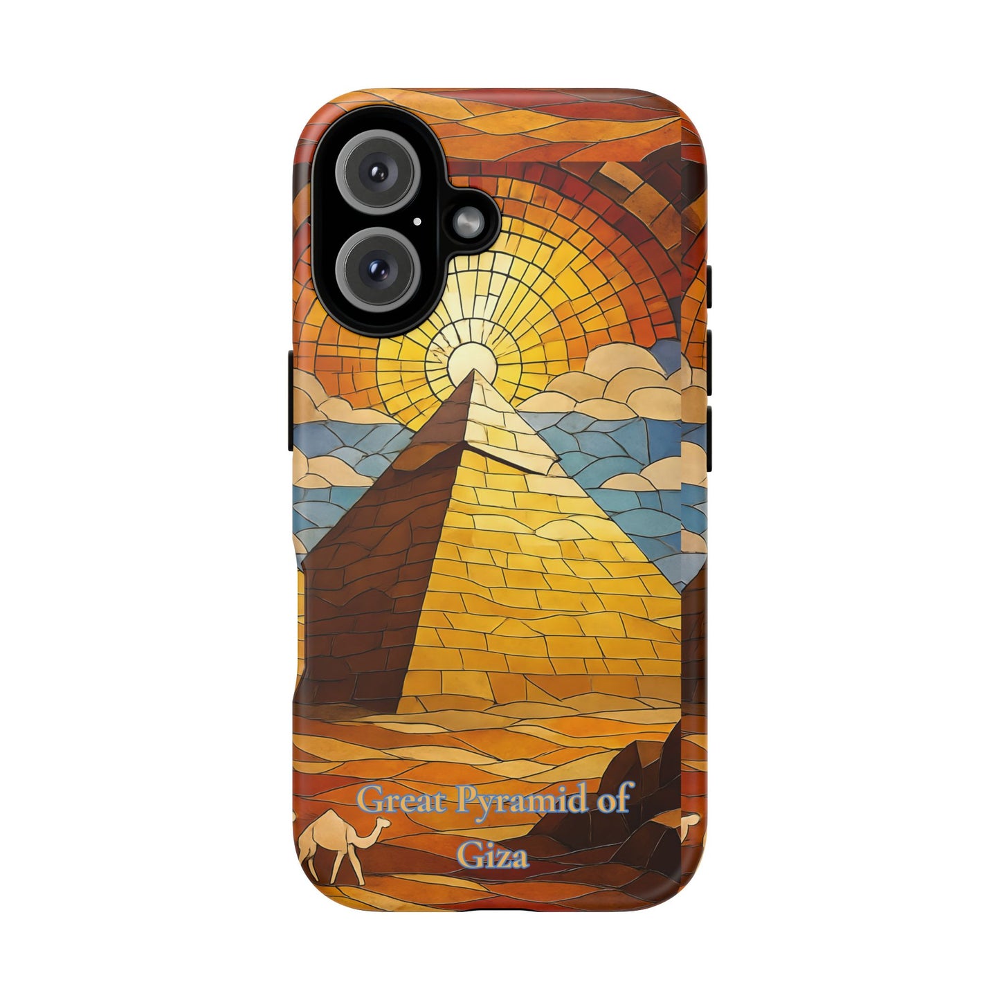 Great Pyramid of Giza Tough Phone Case - Ancient Egypt Aesthetic, World Wonder Art Design, Compatible with iPhone, Galaxy, and Google Phones