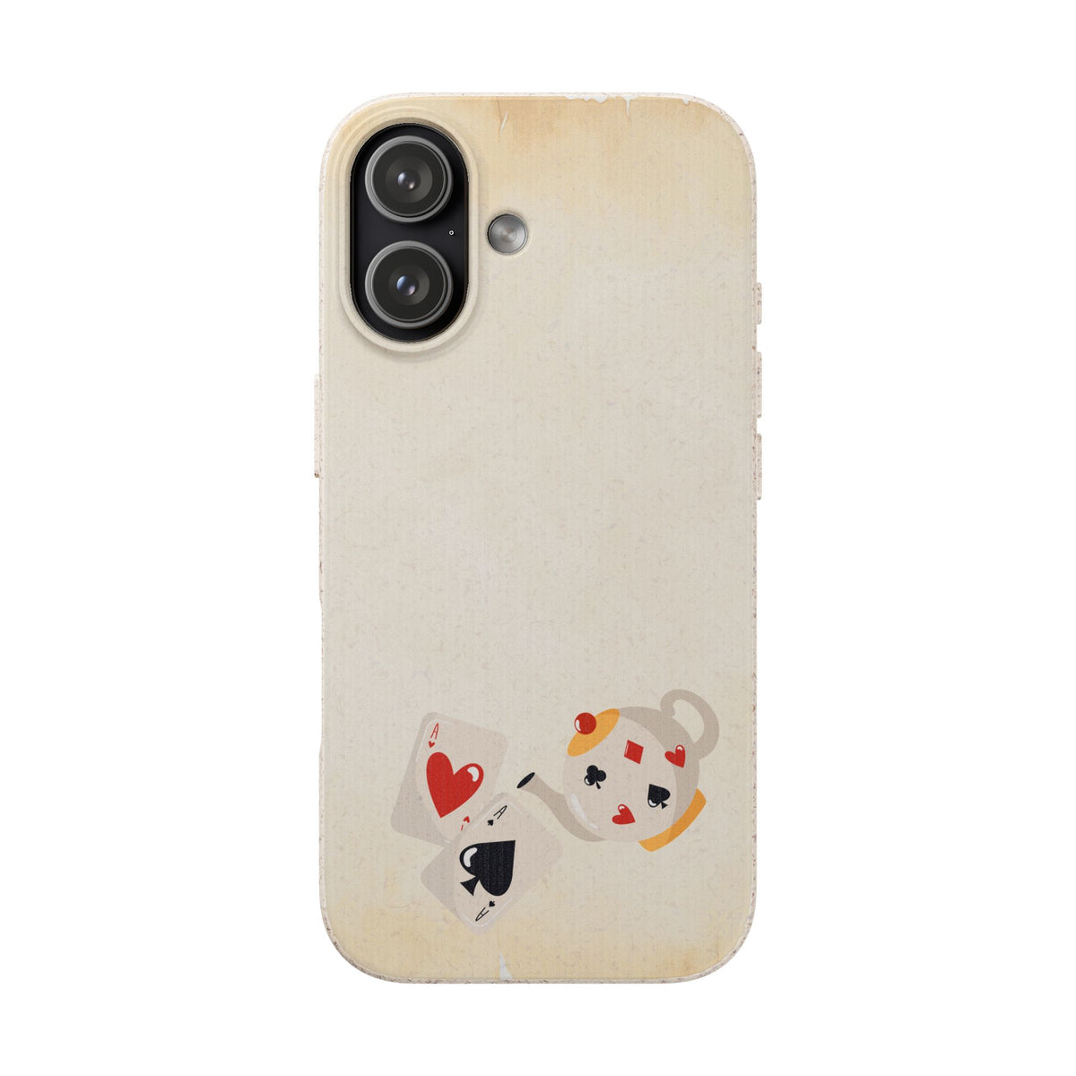 Alice in Wonderland Biodegradable Phone Case, Tea and Cards Phone Cover Compatible with iPhone, Galaxy
