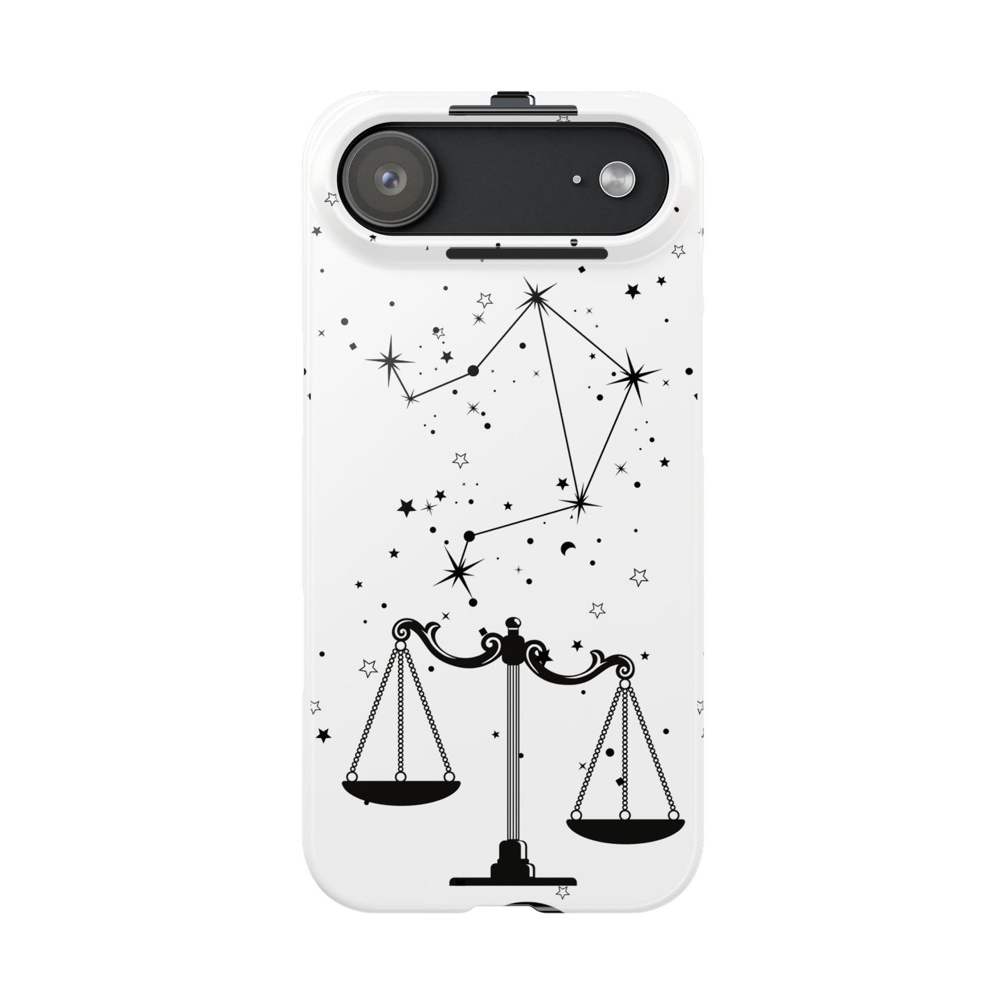 Libra Zodiac Slim Phone Case Astrology Gift for Her, Celestial Star Sign Cover, Birthday Gift, Compatible with iPhone 17, 16, 15, 14, 13