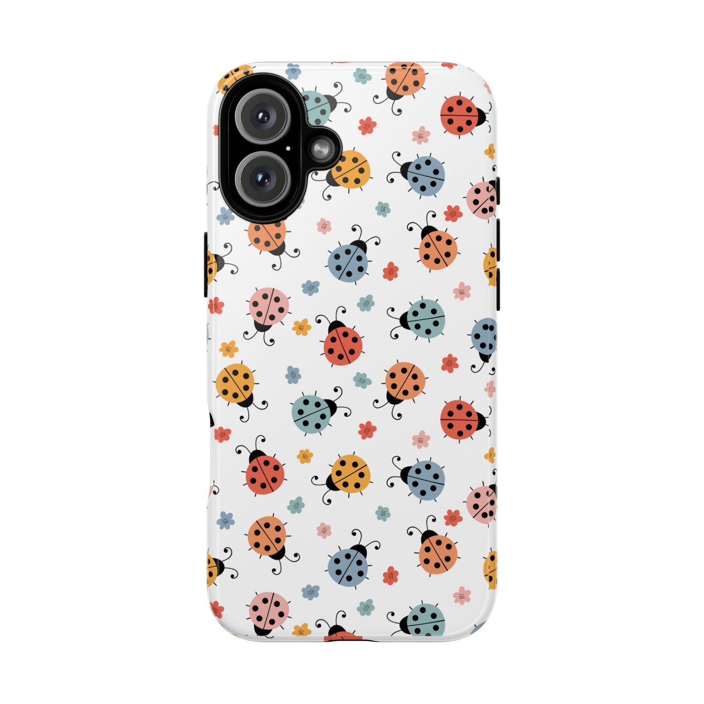 Ladybug Tough Phone Case - Cute Insect Aesthetic, Nature-Inspired Pattern Art, Compatible with iPhone, Galaxy, and Google Phones