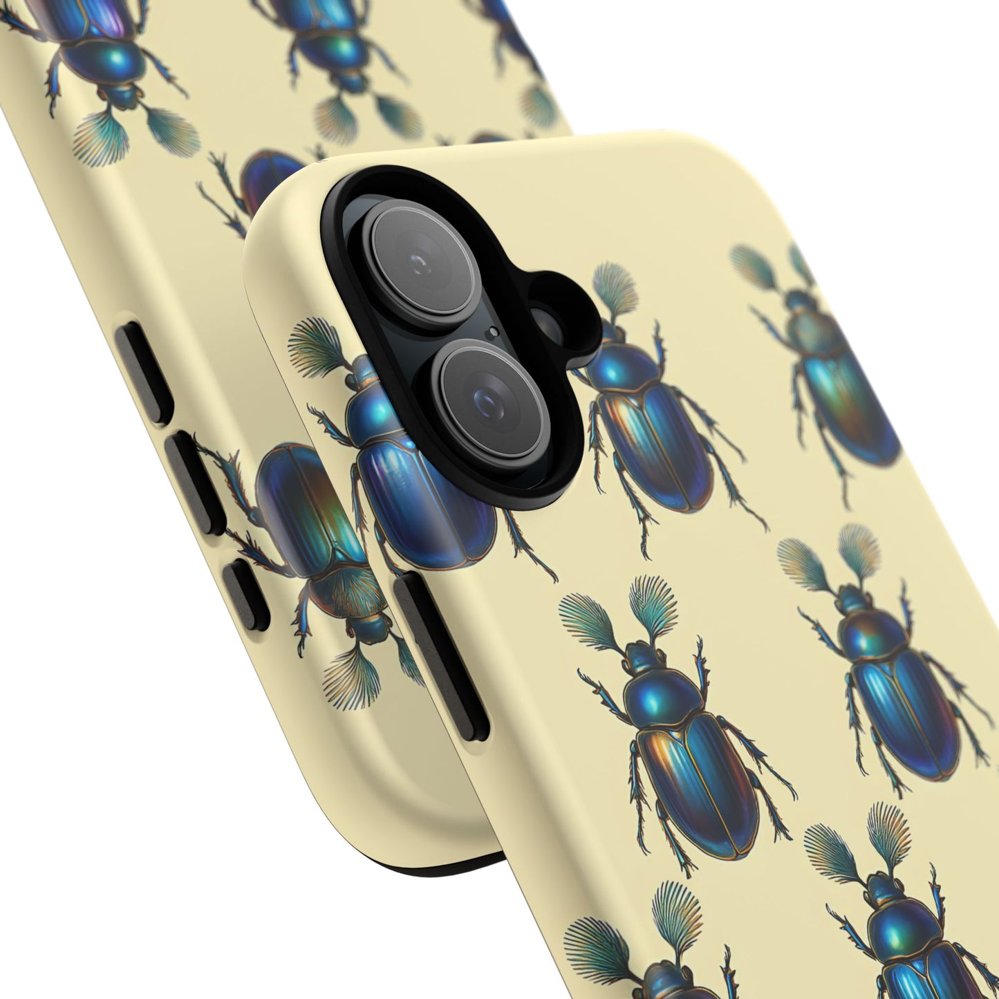 Beetle Tough Phone Case - Nature-Inspired Insect Art, Vintage Bug Pattern Design, Compatible with iPhone, Galaxy, and Google Phones