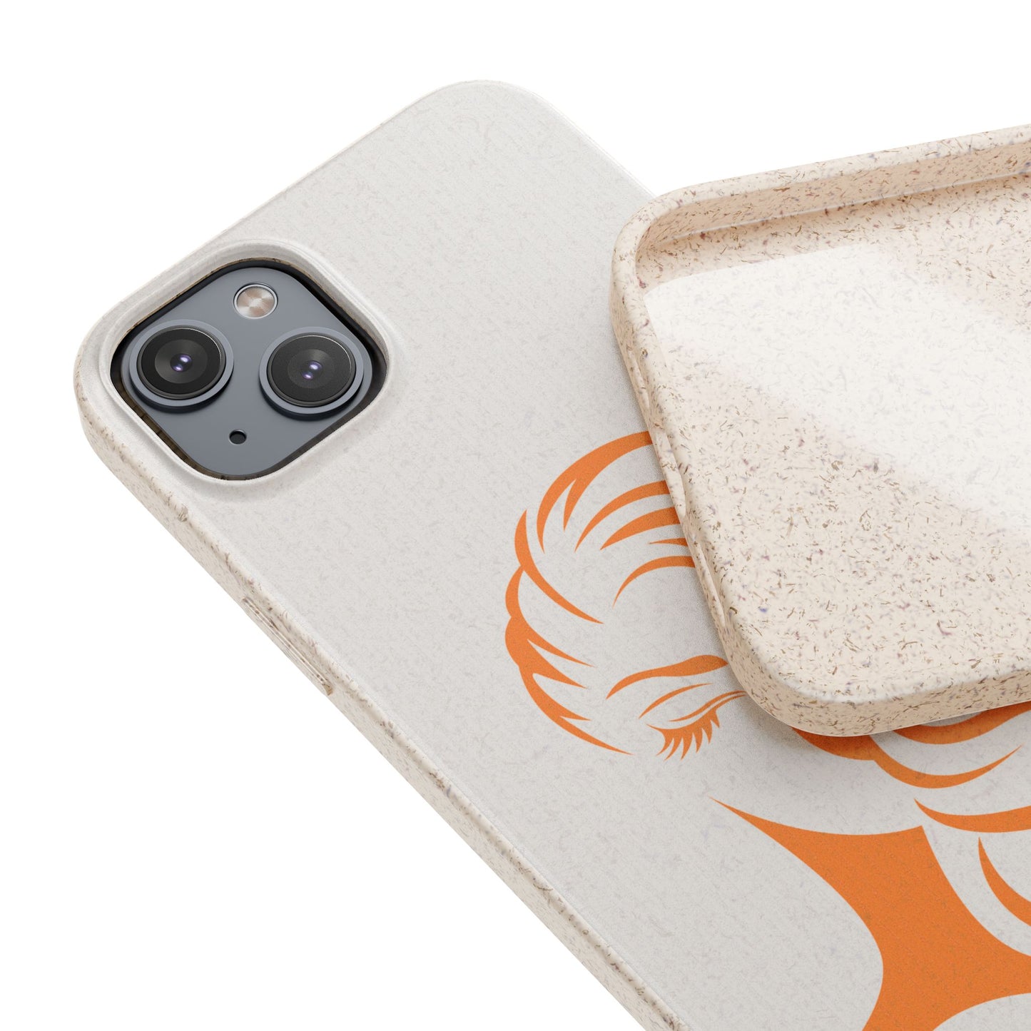 Ginger Irish Woman Biodegradable Phone Case, St Patricks Day Redhead Art, Feminine Celtic Line Art, Irish Pride Gift Compatible with iPhone