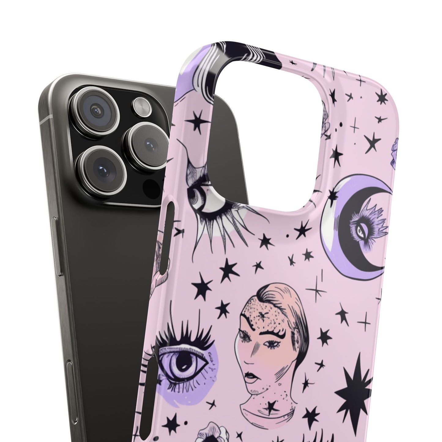 Celestial Slim Phone Cases - Stylish Cosmic Design, Personalized Phone Protectors, Astrology Gifts, Unique Phone Accessories, Moon & Stars
