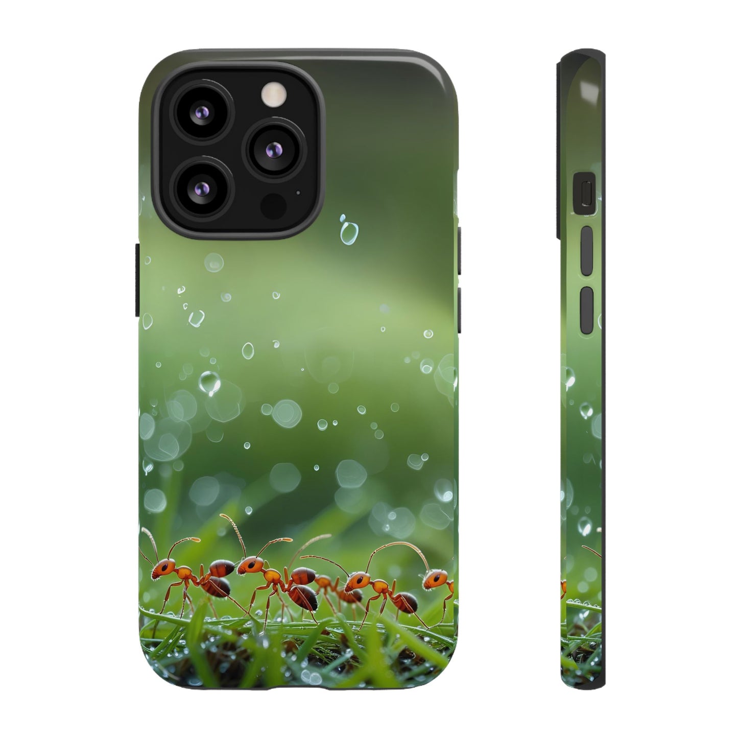 Marching Ant Pattern Tough Phone Case - Realistic Insect Art, Minimalist Nature Aesthetic, Compatible with iPhone, Galaxy, and Google Phones