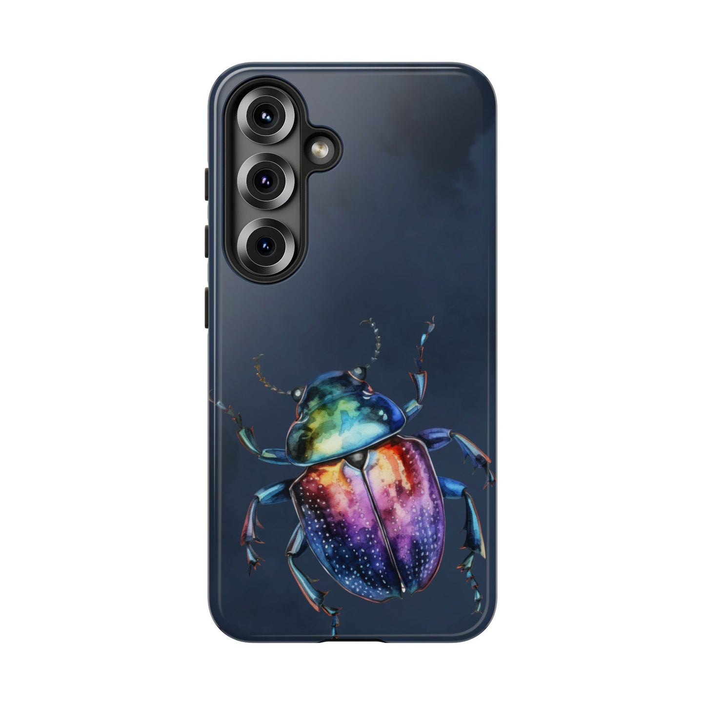 Iridescent Beetle Tough Phone Case - Insect Art Design, Nature-Inspired Pattern, Compatible with iPhone, Galaxy, and Google Phones