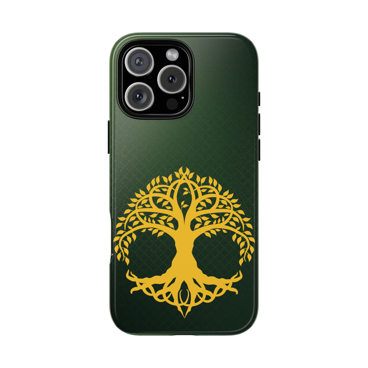 Celtic Tree of Life Tough Phone Case Emerald Gold Irish Symbol Cover iPhone 17 16 15 14 13 Galaxy Google