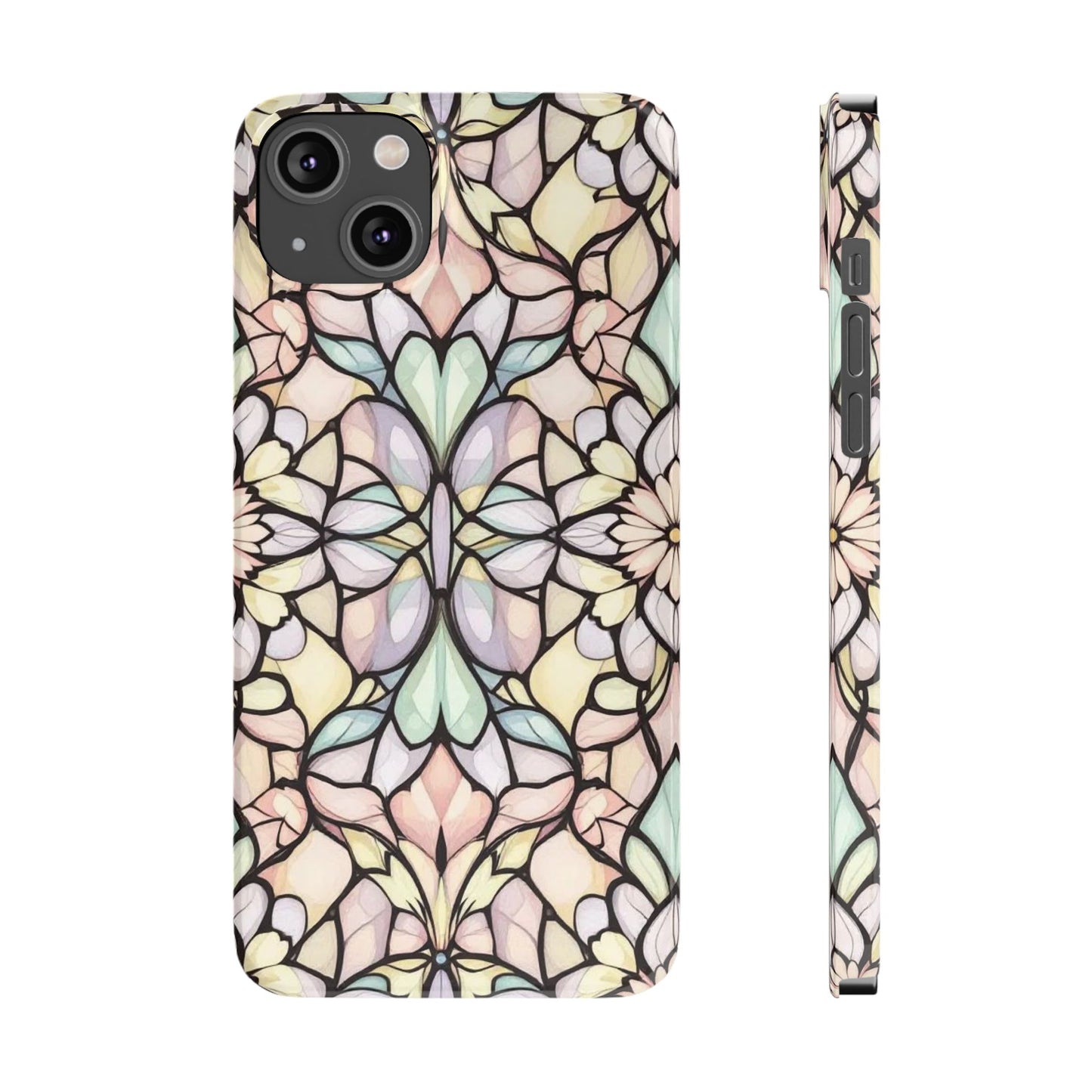 Floral Pattern Slim Phone Case - Perfect Gift for Nature Lovers, Stylish Accessory, Mobile Protection, Unique Design, Spring Vibes