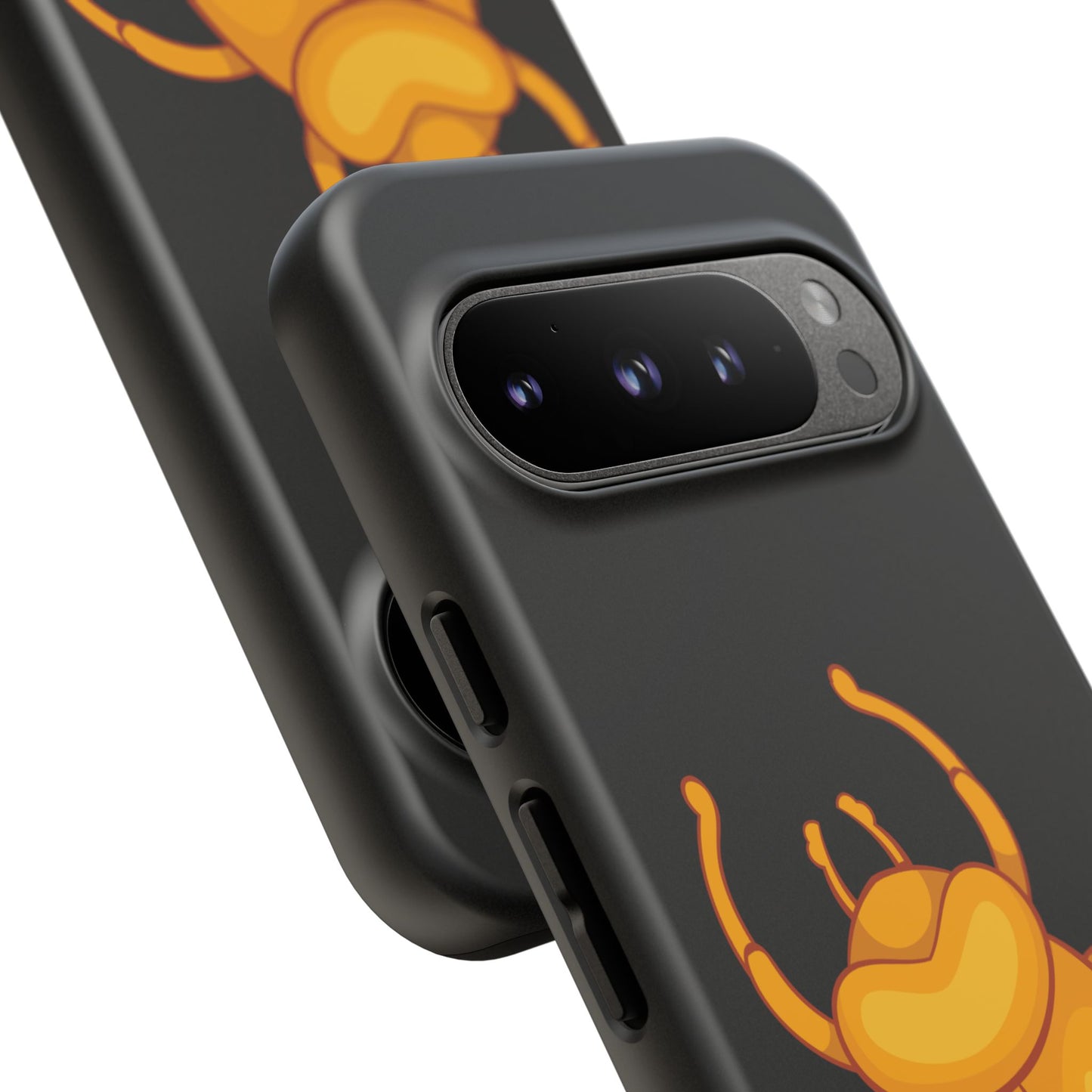 Ancient Egyptian Scarab Tough Phone Case - Gold Beetle Design, Mythological Insect Art, Compatible with iPhone, Galaxy, and Google Phones