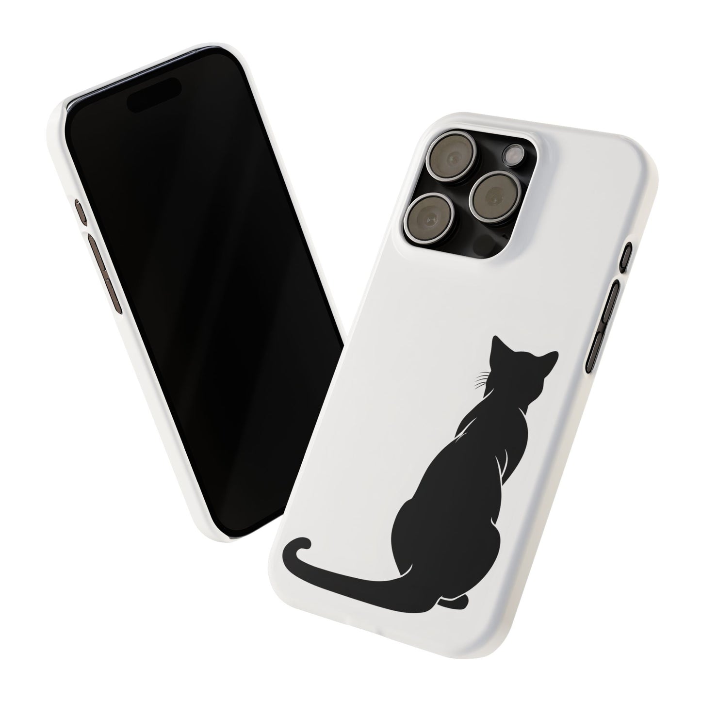 Black Cat Halloween Slim Phone Case Coquette, Creepy Cute Gift for Her, Goth Coquette Spooky Case, Compatible with iPhone, Galaxy, Google