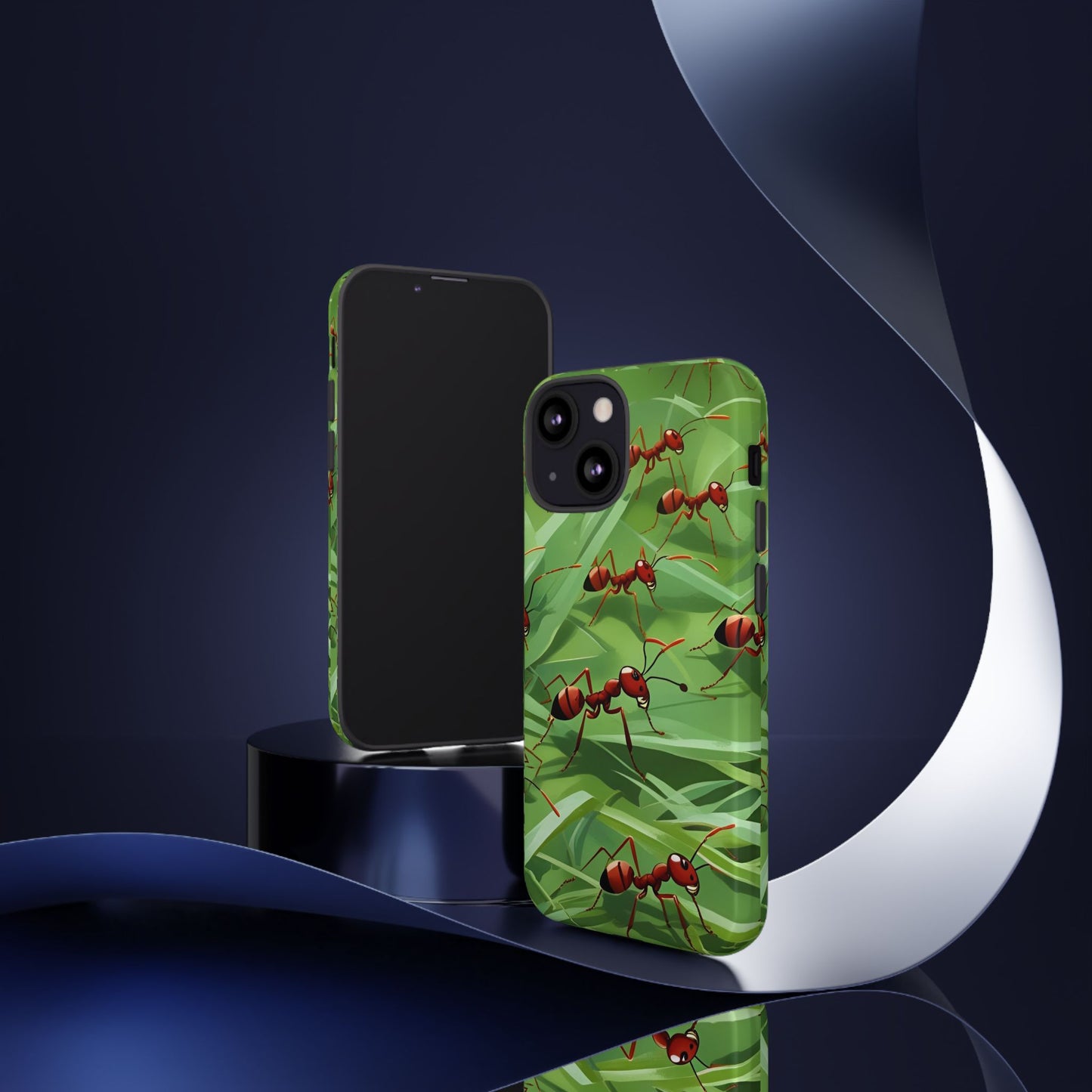 Marching Ant Pattern Tough Phone Case - Realistic Insect Art, Minimalist Nature Aesthetic, Compatible with iPhone, Galaxy, and Google Phones