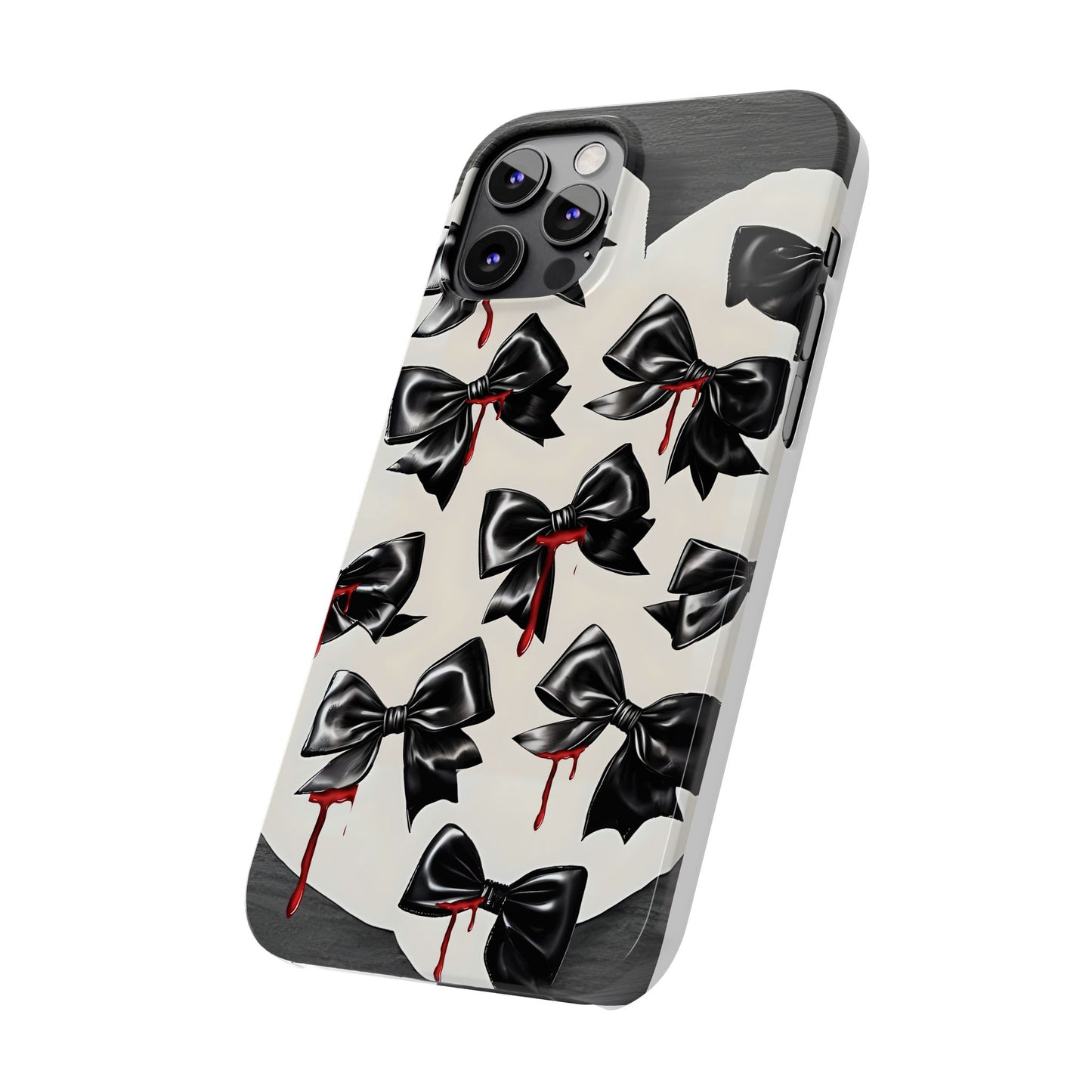Spooky Halloween Slim Phone Case, Goth Coquette Aesthetic, Cute Horror Style, Perfect for Birthdays and Special Occasions