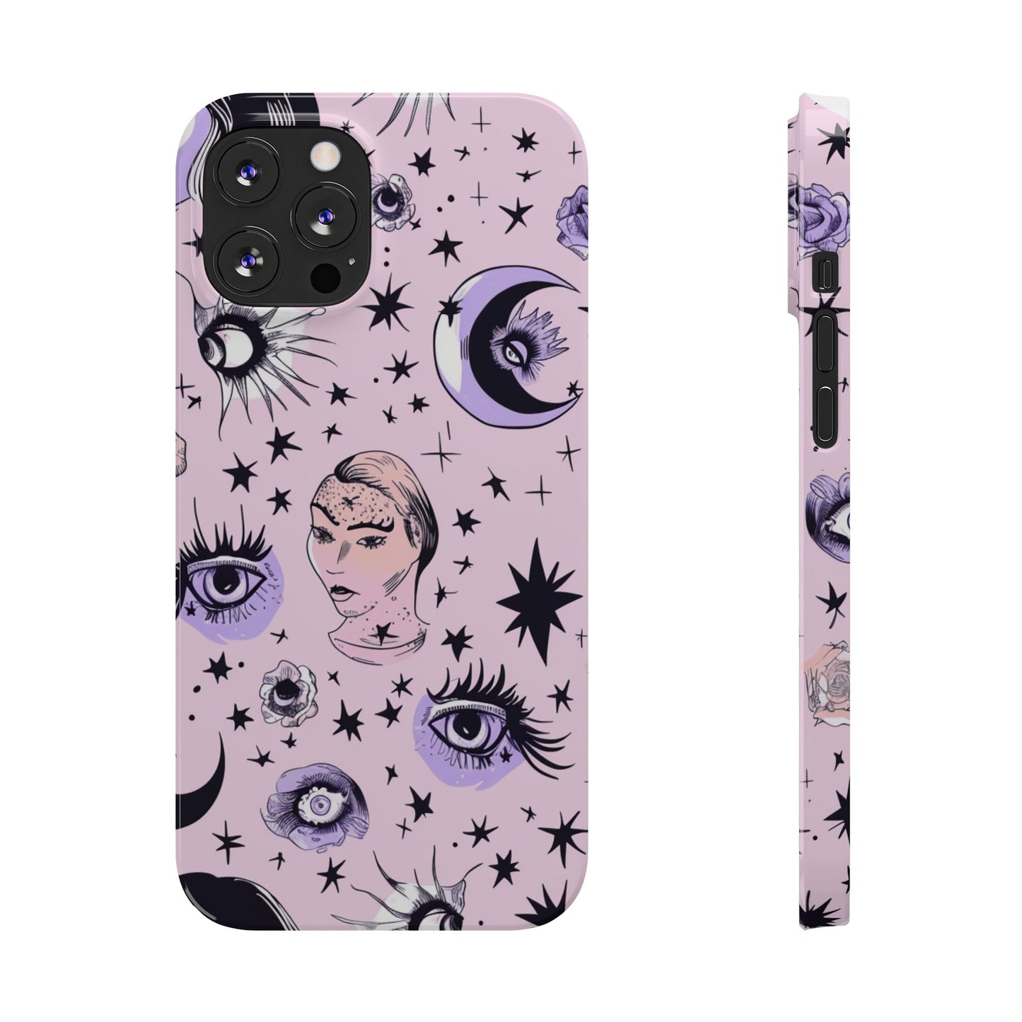 Celestial Slim Phone Cases - Stylish Cosmic Design, Personalized Phone Protectors, Astrology Gifts, Unique Phone Accessories, Moon & Stars