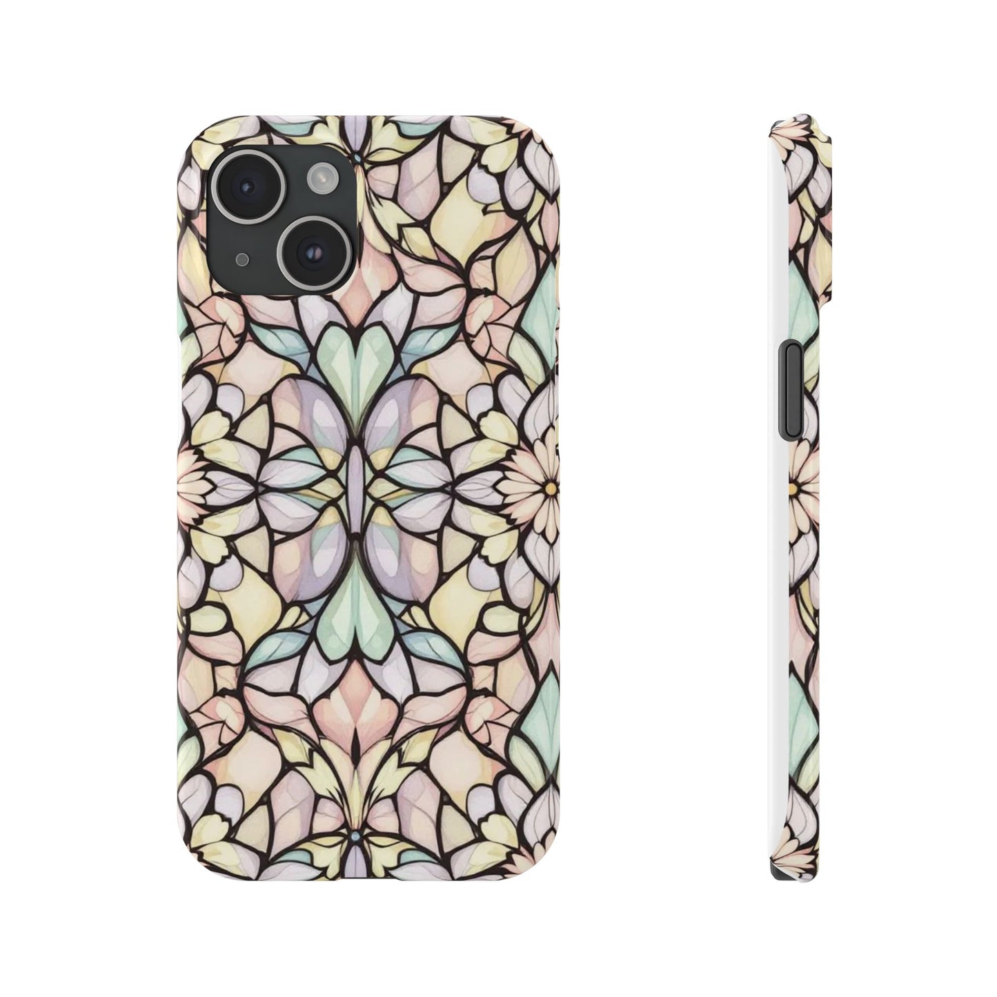 Floral Pattern Slim Phone Case - Perfect Gift for Nature Lovers, Stylish Accessory, Mobile Protection, Unique Design, Spring Vibes