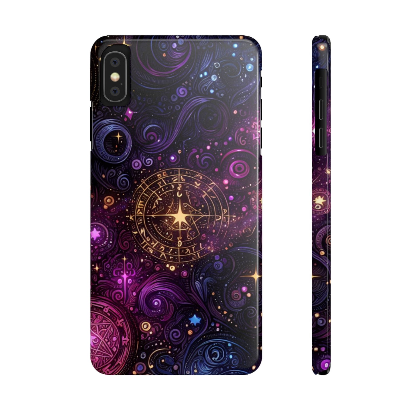 Galactic Slim Phone Cases - Cosmic Design, Astrology Gift, Galaxy Phone Cover, Starry Night Case, Space Lover Accessory