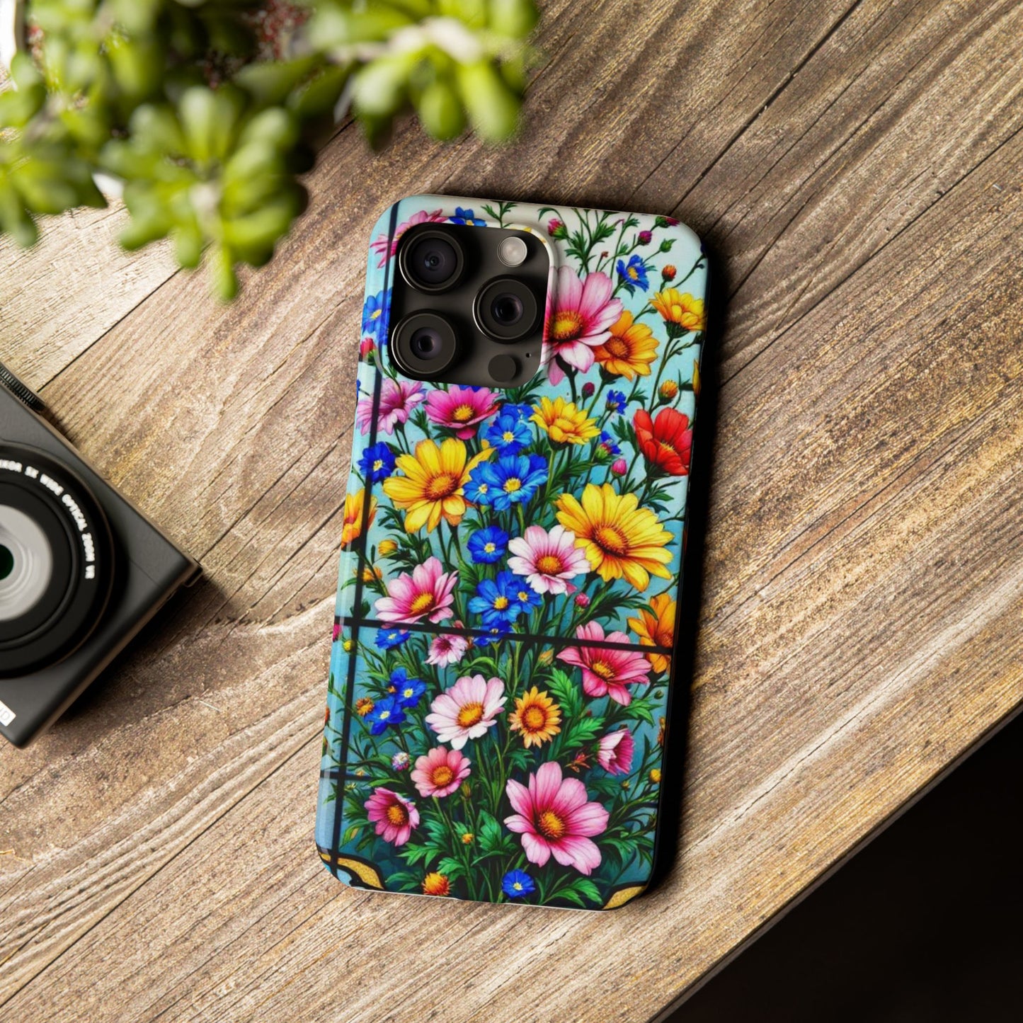 Vibrant Floral Slim Phone Cases | Cute Phone Cover Gifts for Nature Lovers, Spring Decor, Birthday or Holiday Gifts, Flower Design