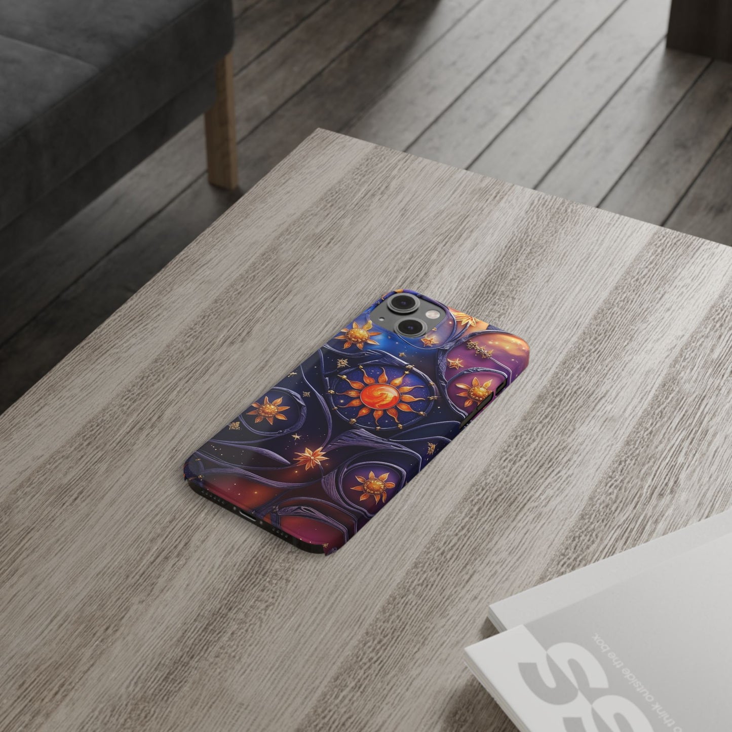 Celestial Slim Phone Cases, Starry Sky Phone Cover, Zodiac Design, Astrology Gift, Cosmic Phone Accessories
