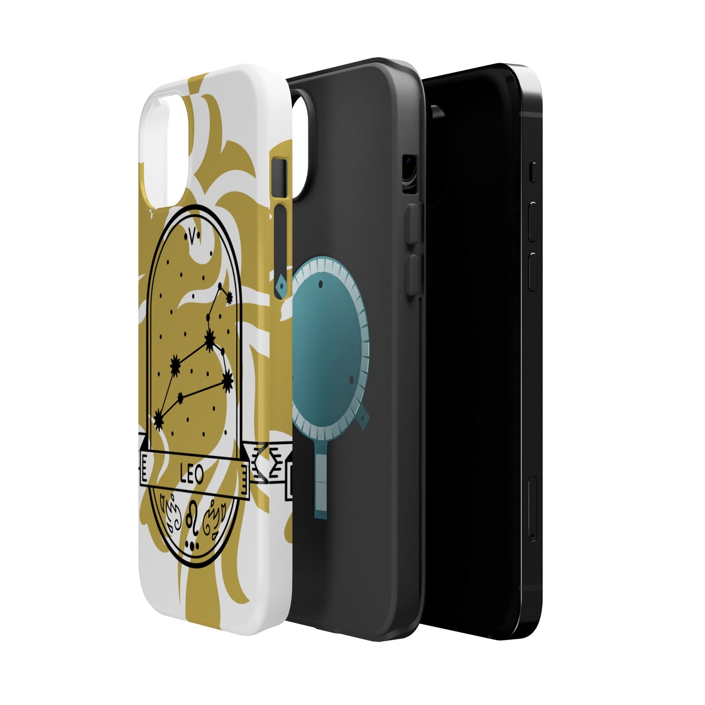 Leo Zodiac Magnetic Phone Case, Astrology Gift for Her, Celestial Star Sign Cover, Compatible with iPhone 17, 16, 15, 14, 13