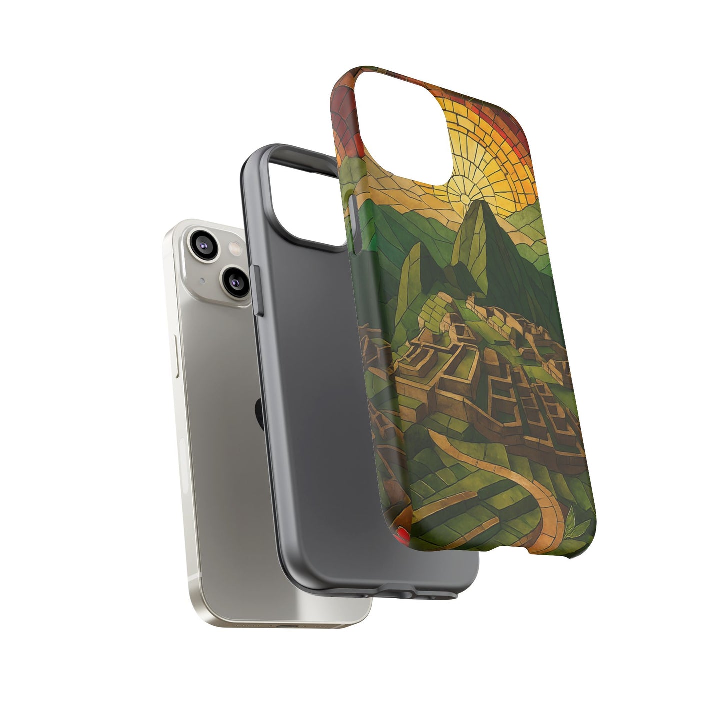 Inca Ruins Tough Phone Case - Machu Picchu Landmark Design, Historic Peru Travel Aesthetic Compatible with iPhone, Galaxy, and Google Phones