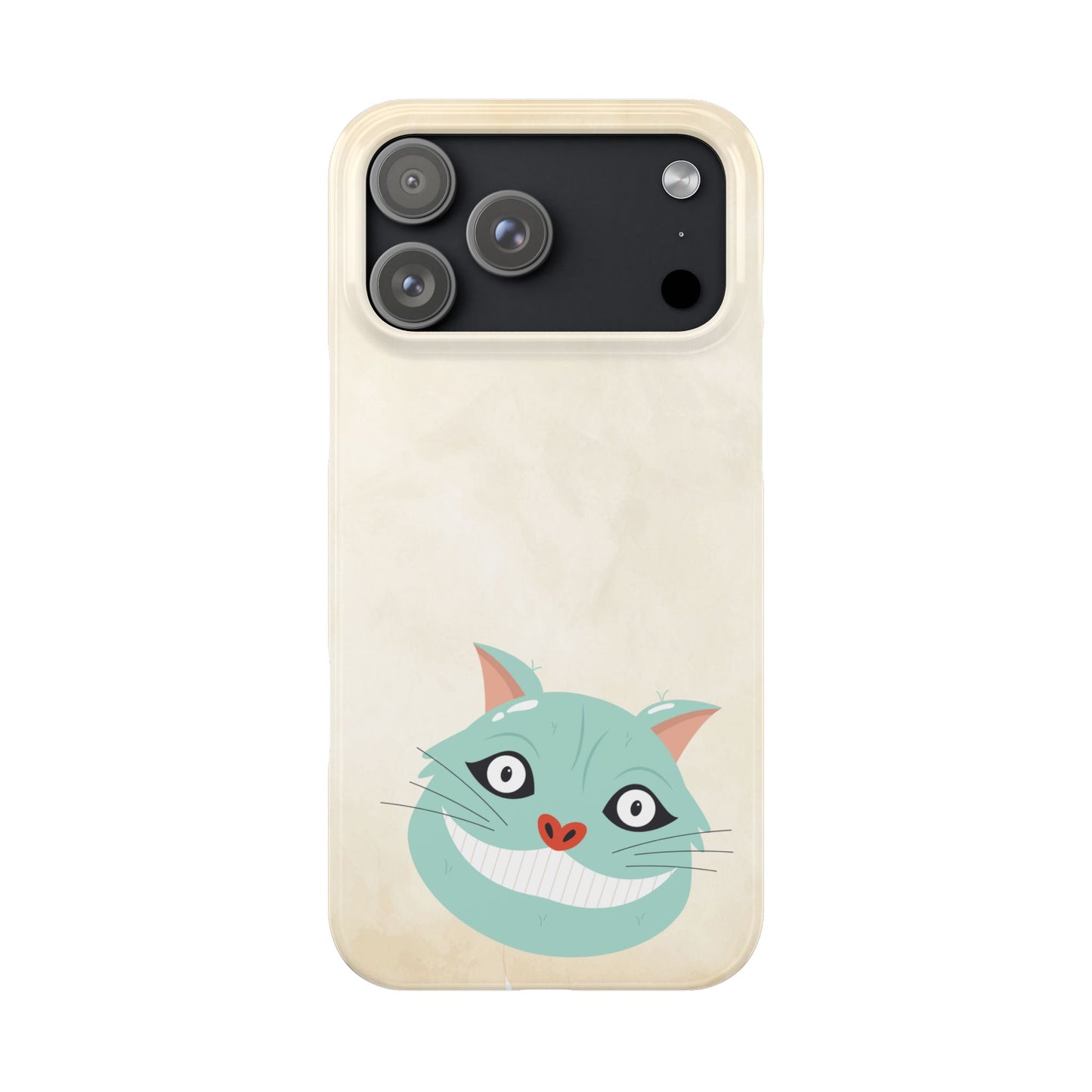 Alice in Wonderland Slim Phone Case, Cheshire Cat Phone Cover Compatible with iPhone 13, 14, 15, 16, 17