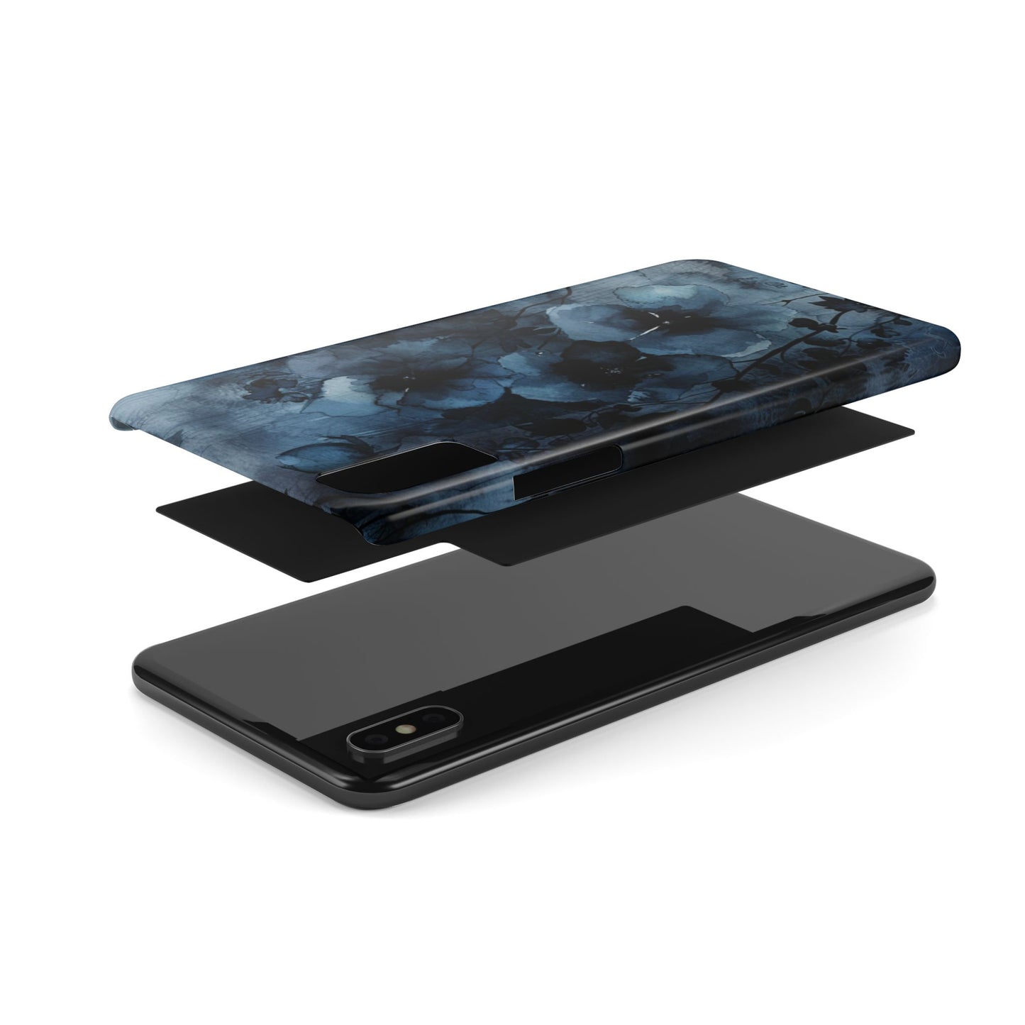 Elegant Floral Slim Phone Cases | Trendy Phone Cover, Blue Flower Design, Gift for Her, Stylish Mobile Case, Floral Accessories