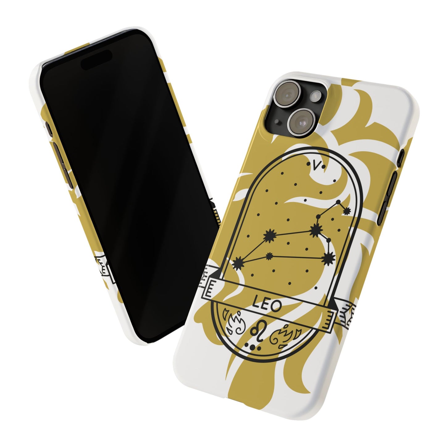 Leo Zodiac Slim Phone Case, Astrology Gift for Her, Celestial Star Sign Cover, Compatible with iPhone 17, 16, 15, 14, 13, 12, 11