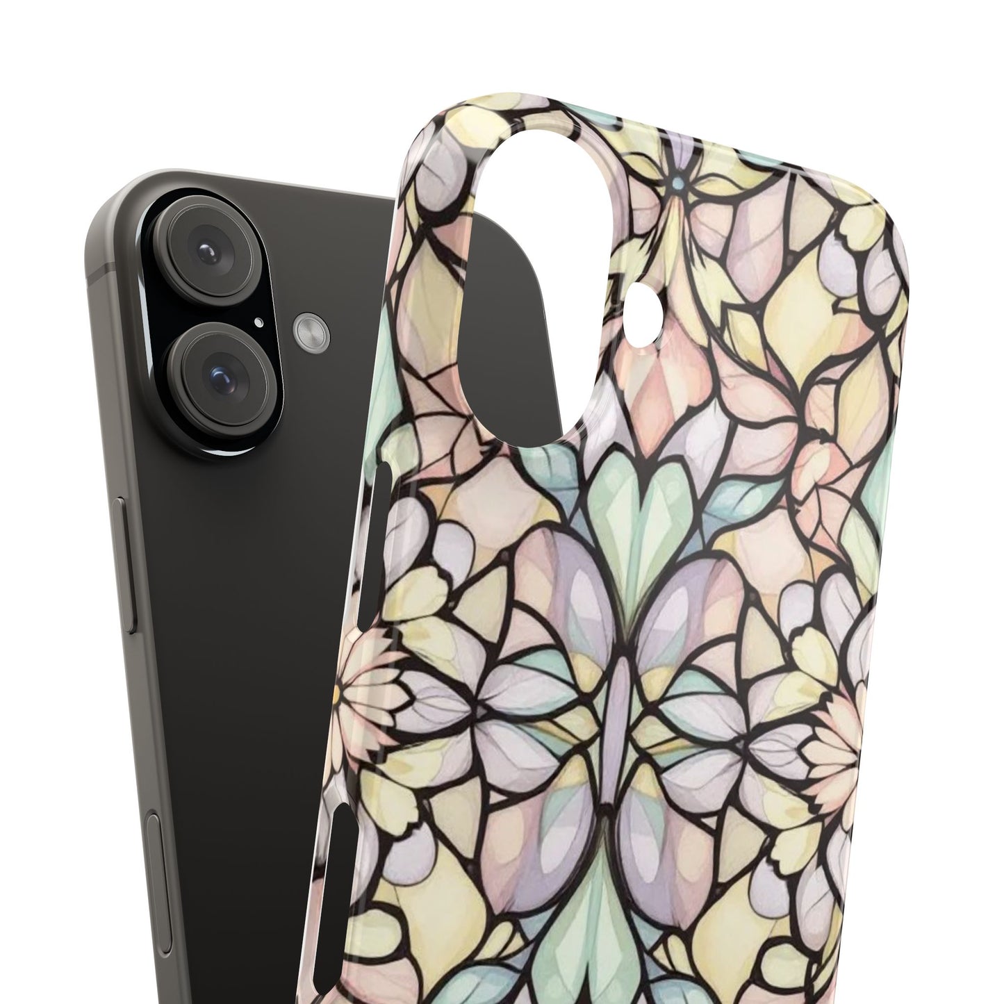 Floral Pattern Slim Phone Case - Perfect Gift for Nature Lovers, Stylish Accessory, Mobile Protection, Unique Design, Spring Vibes