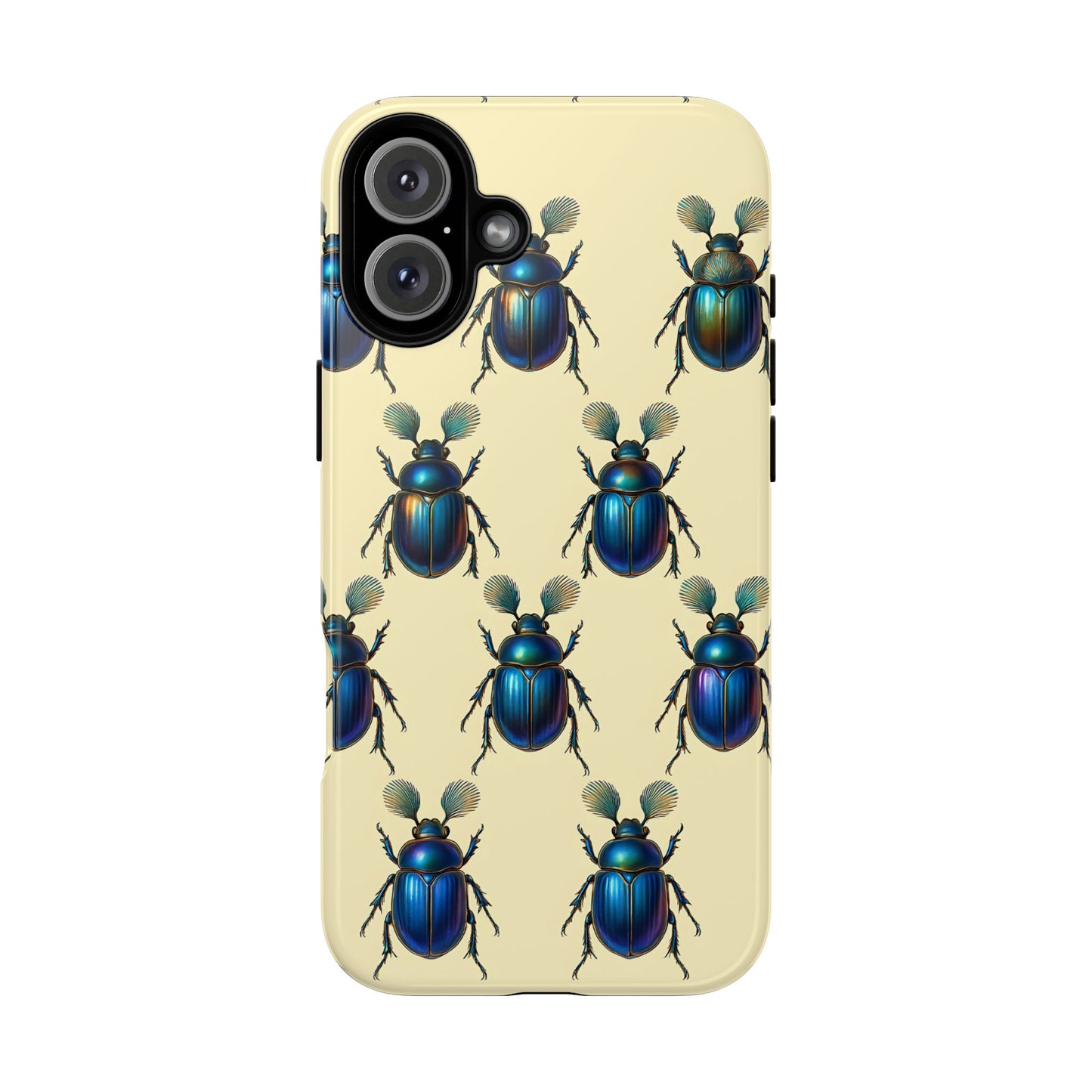 Beetle Tough Phone Case - Nature-Inspired Insect Art, Vintage Bug Pattern Design, Compatible with iPhone, Galaxy, and Google Phones