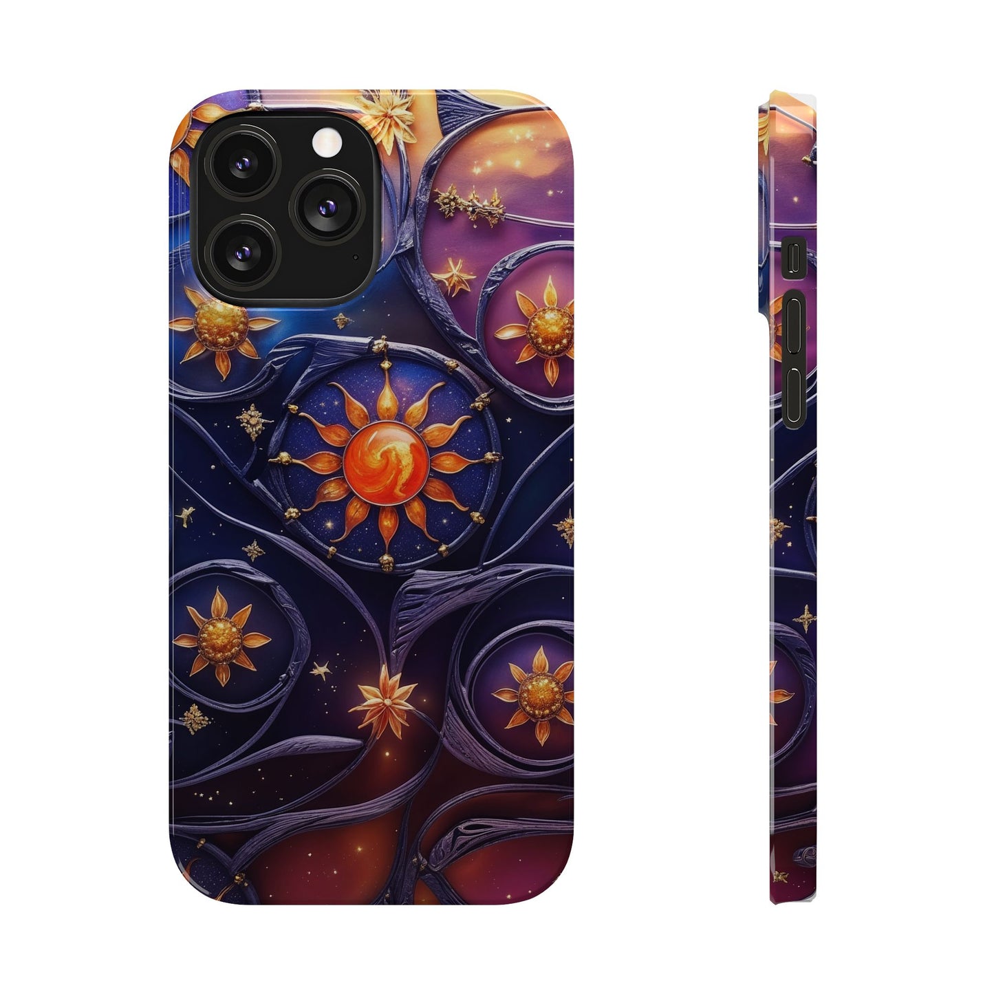 Celestial Slim Phone Cases, Starry Sky Phone Cover, Zodiac Design, Astrology Gift, Cosmic Phone Accessories