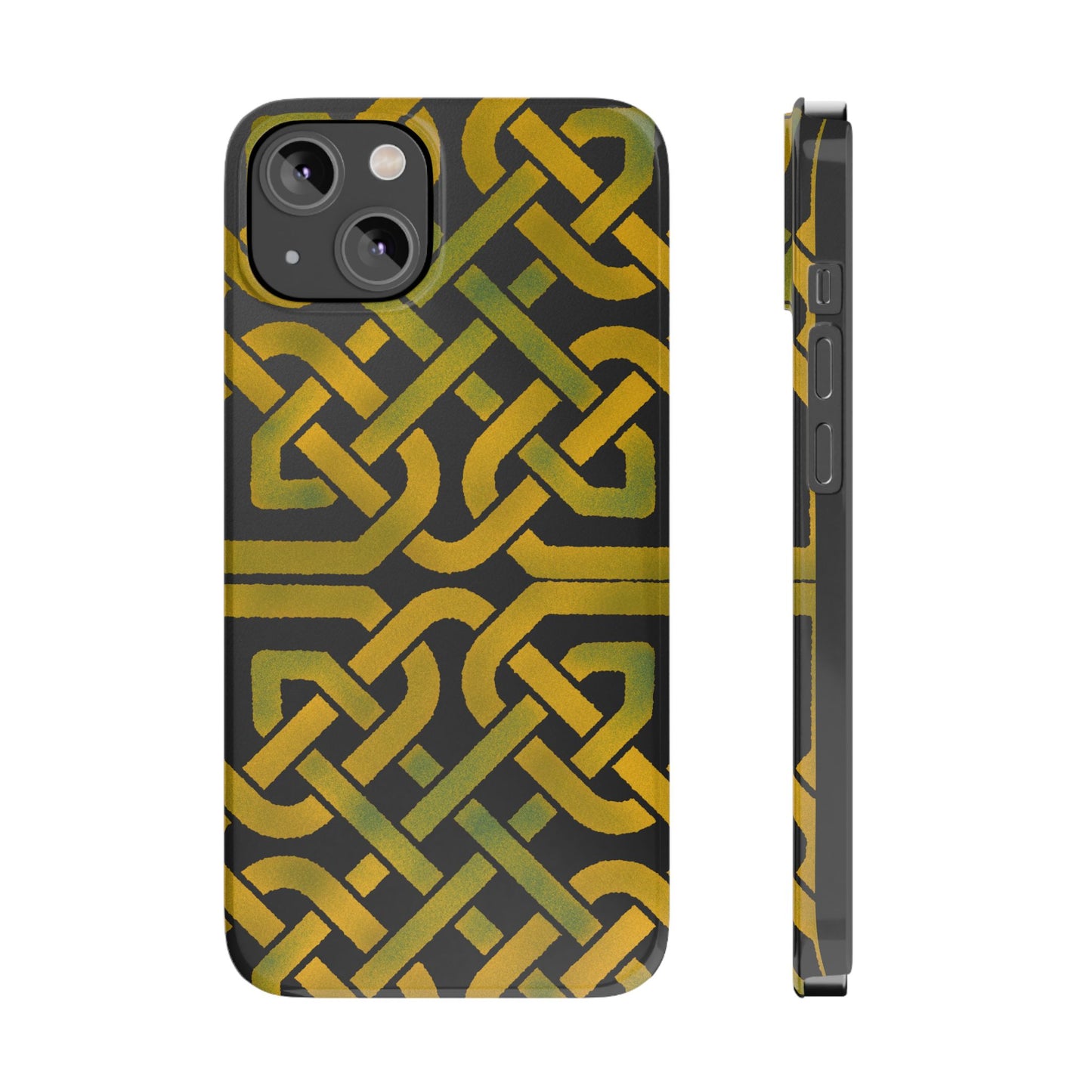 Celtic Knot Slim Phone Case, Irish Heritage Pattern Phone Cover, Celtic Art Design, Irish Culture Gift Compatible with iPhone