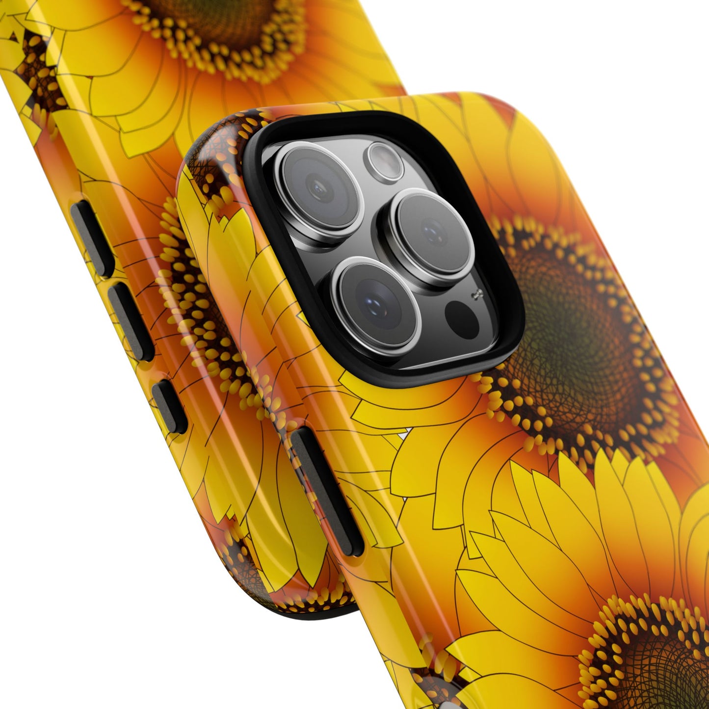 Sunflower Aesthetic Tough Phone Case - Bright Floral Art, Bold Yellow Sunflower Design, Compatible with iPhone, Galaxy, and Google Phones