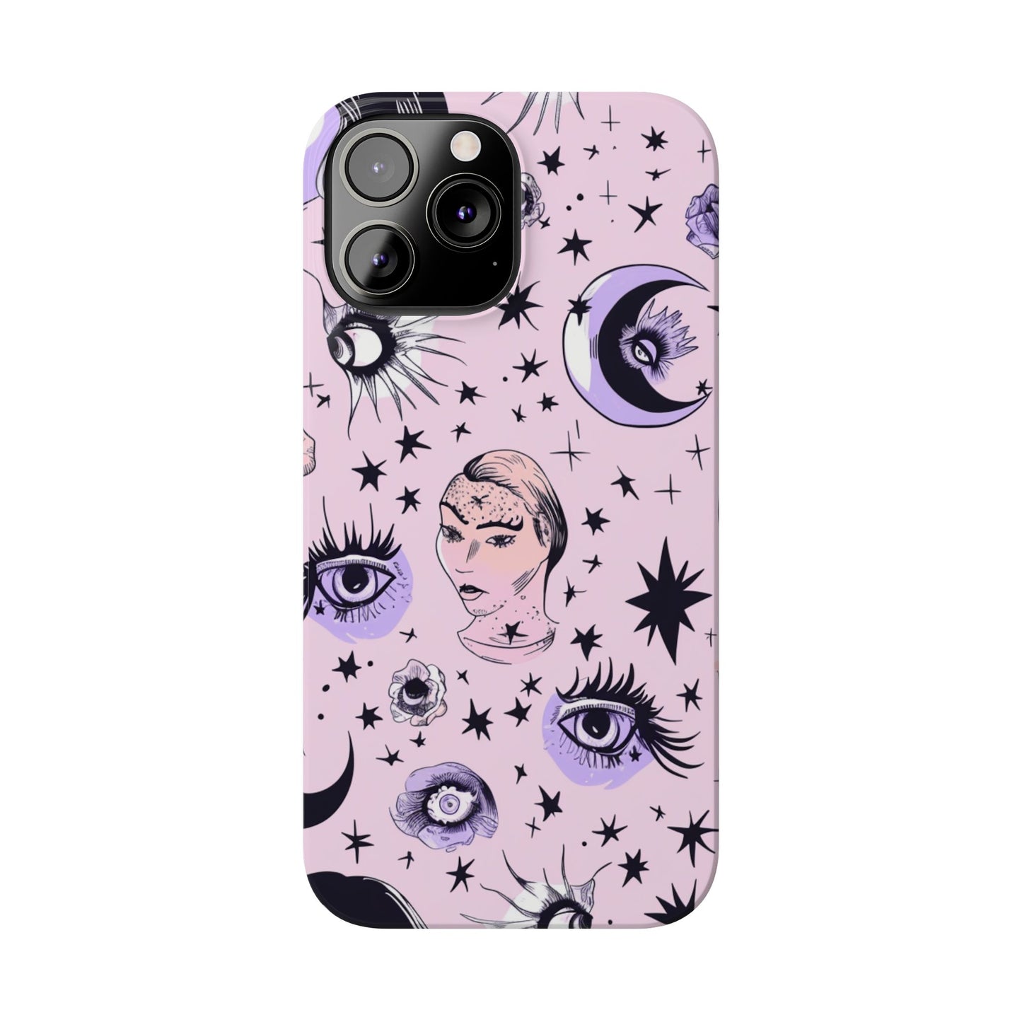 Celestial Slim Phone Cases - Stylish Cosmic Design, Personalized Phone Protectors, Astrology Gifts, Unique Phone Accessories, Moon & Stars