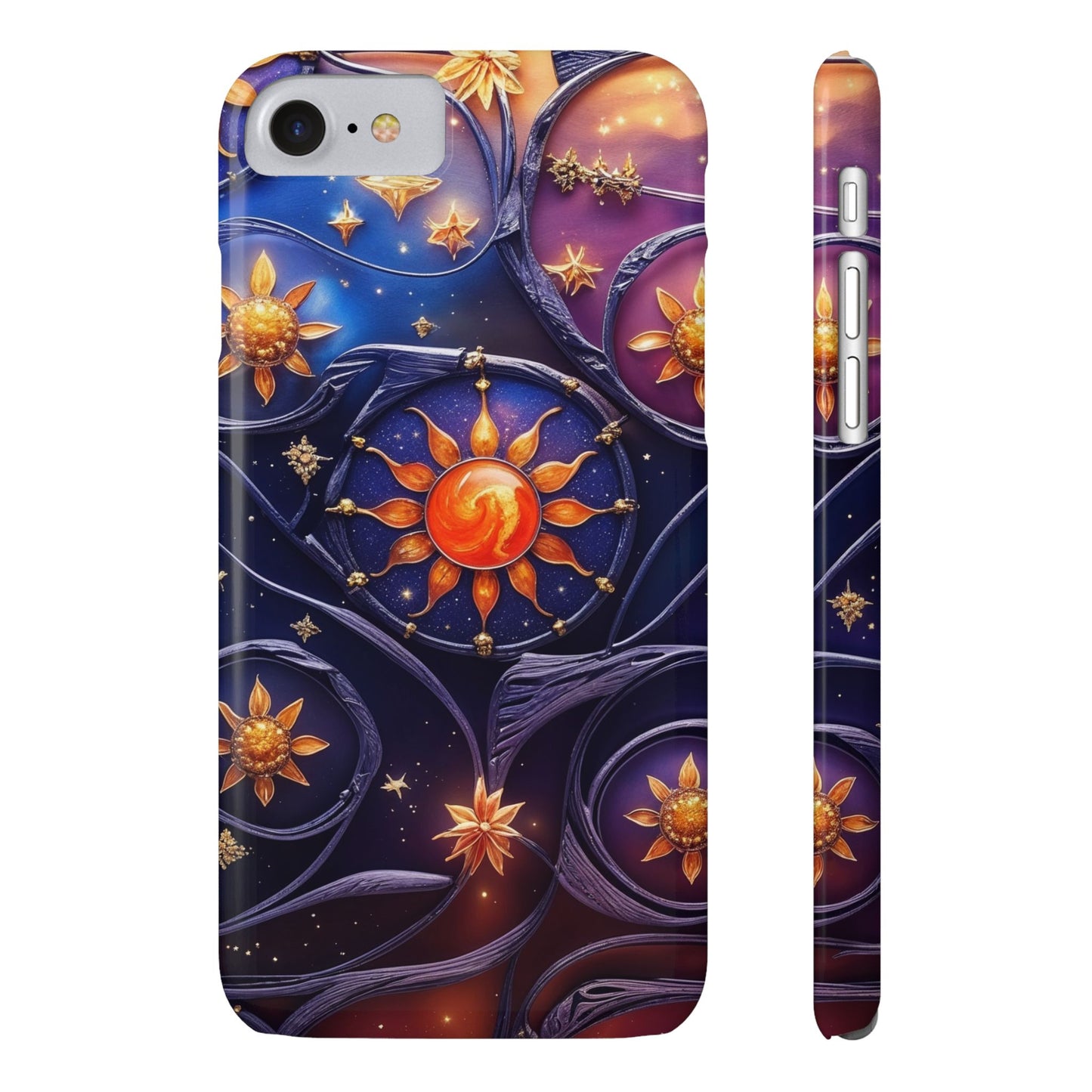 Celestial Slim Phone Cases, Starry Sky Phone Cover, Zodiac Design, Astrology Gift, Cosmic Phone Accessories