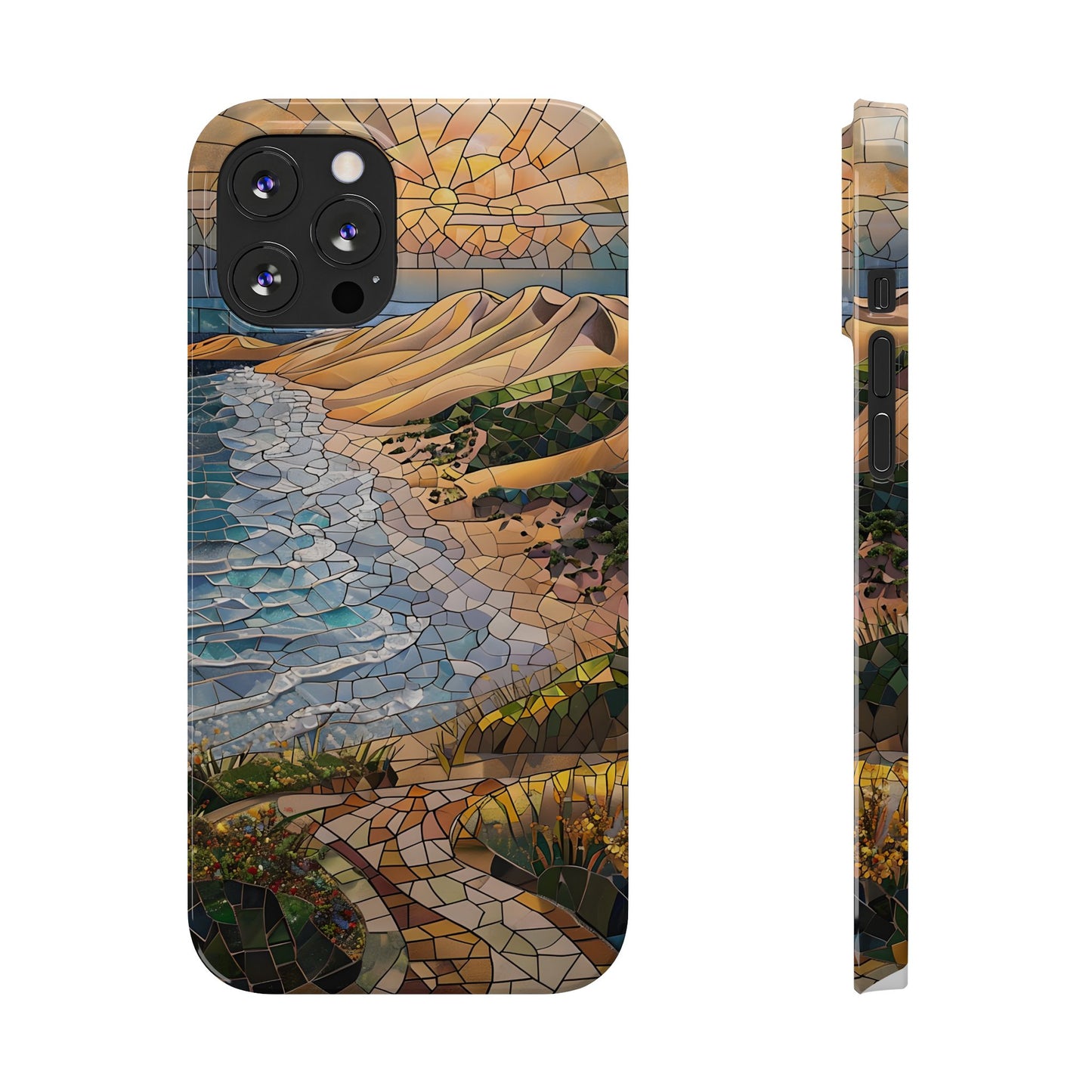 Indiana Dunes National Park Michigan Slim Phone Case, Mosaic Phone Case, East U.S. Nature Art, Coastal Chic, Ocean Lovers, Nature Inspired