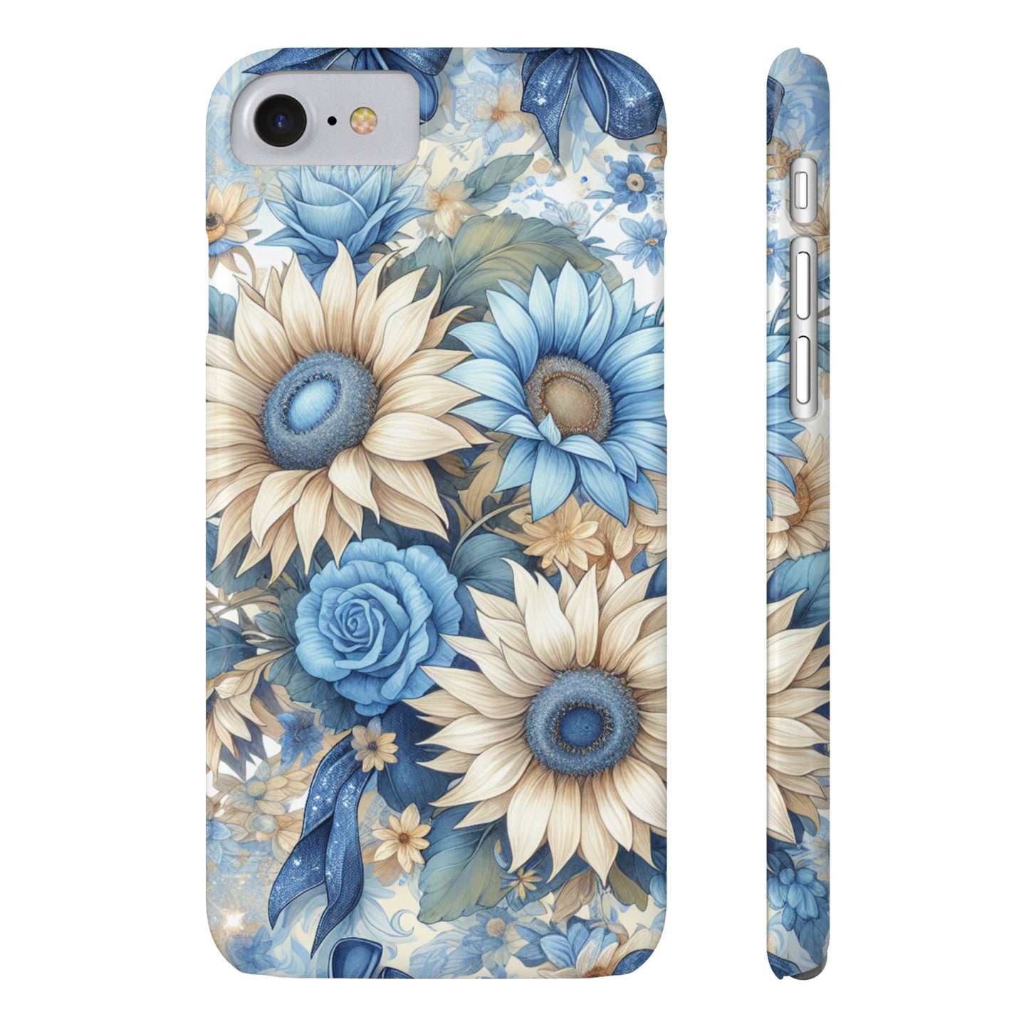 Floral Slim Phone Cases - Vibrant Sunflower Design, Flower Phone Cover, Aesthetic Gift, Spring Accessory, Nature Lover's Essential