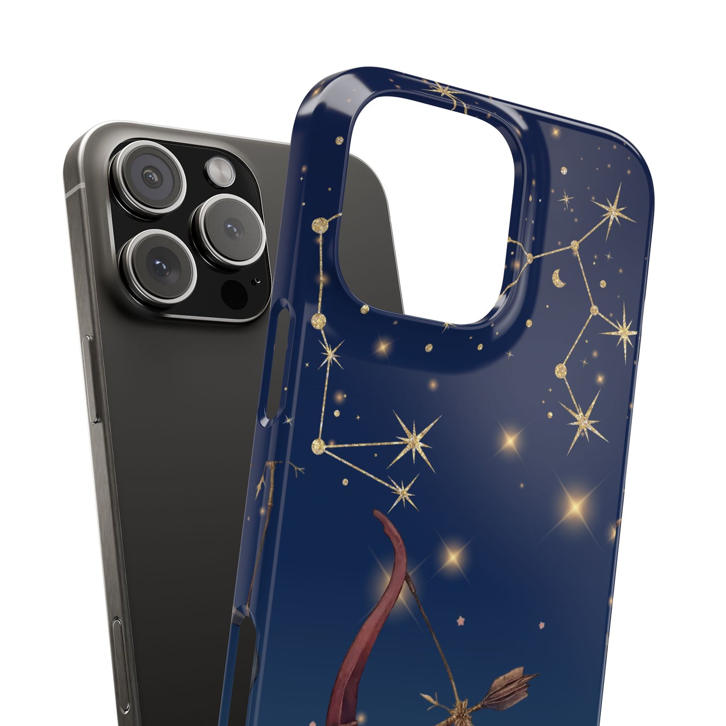 Sagittarius Zodiac Slim Phone Case, Astrology Gift for Her, Celestial Star Sign Cover, Compatible with iPhone 17, 16, 15, 14, 13