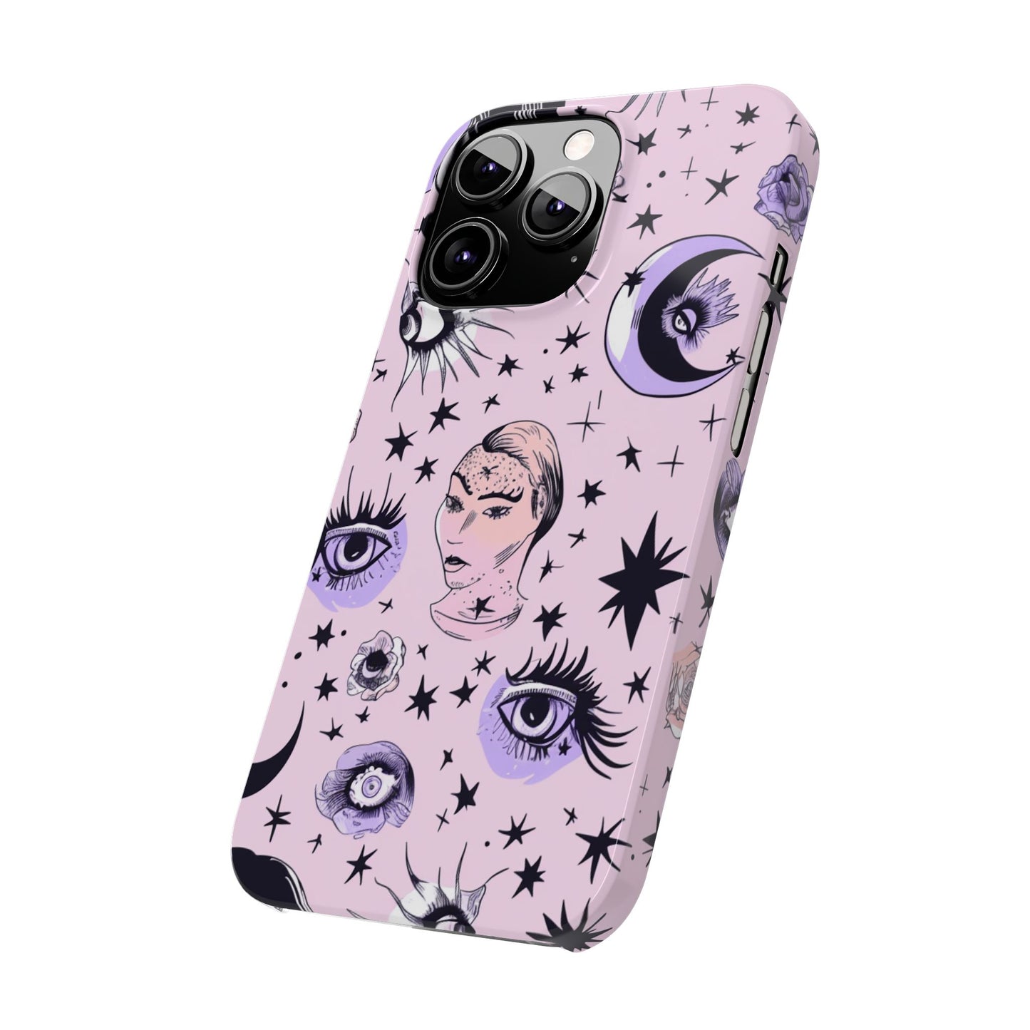 Celestial Slim Phone Cases - Stylish Cosmic Design, Personalized Phone Protectors, Astrology Gifts, Unique Phone Accessories, Moon & Stars
