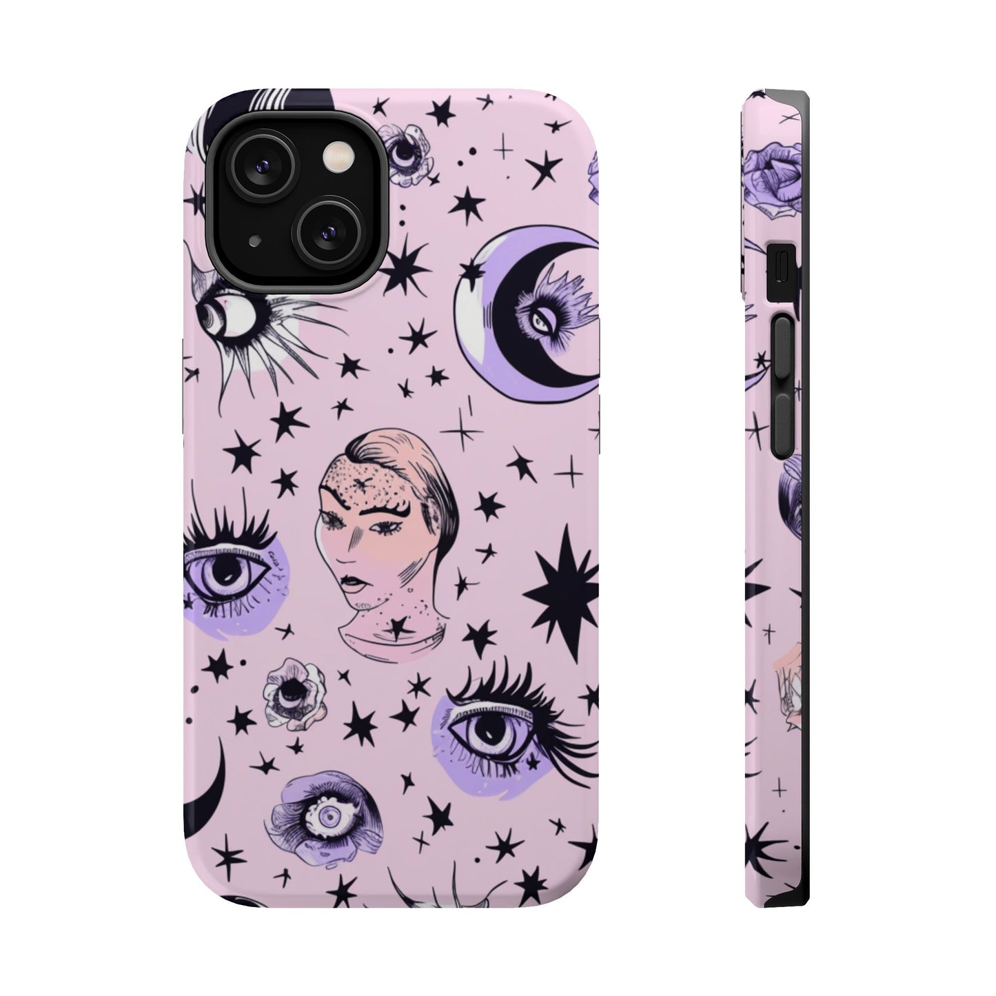 Celestial Magnetic Phone Case - Stylish Cosmic Design, Astrology Gifts, Moon & Stars, Compatible with iPhone 17, 16, 15, 14, 13