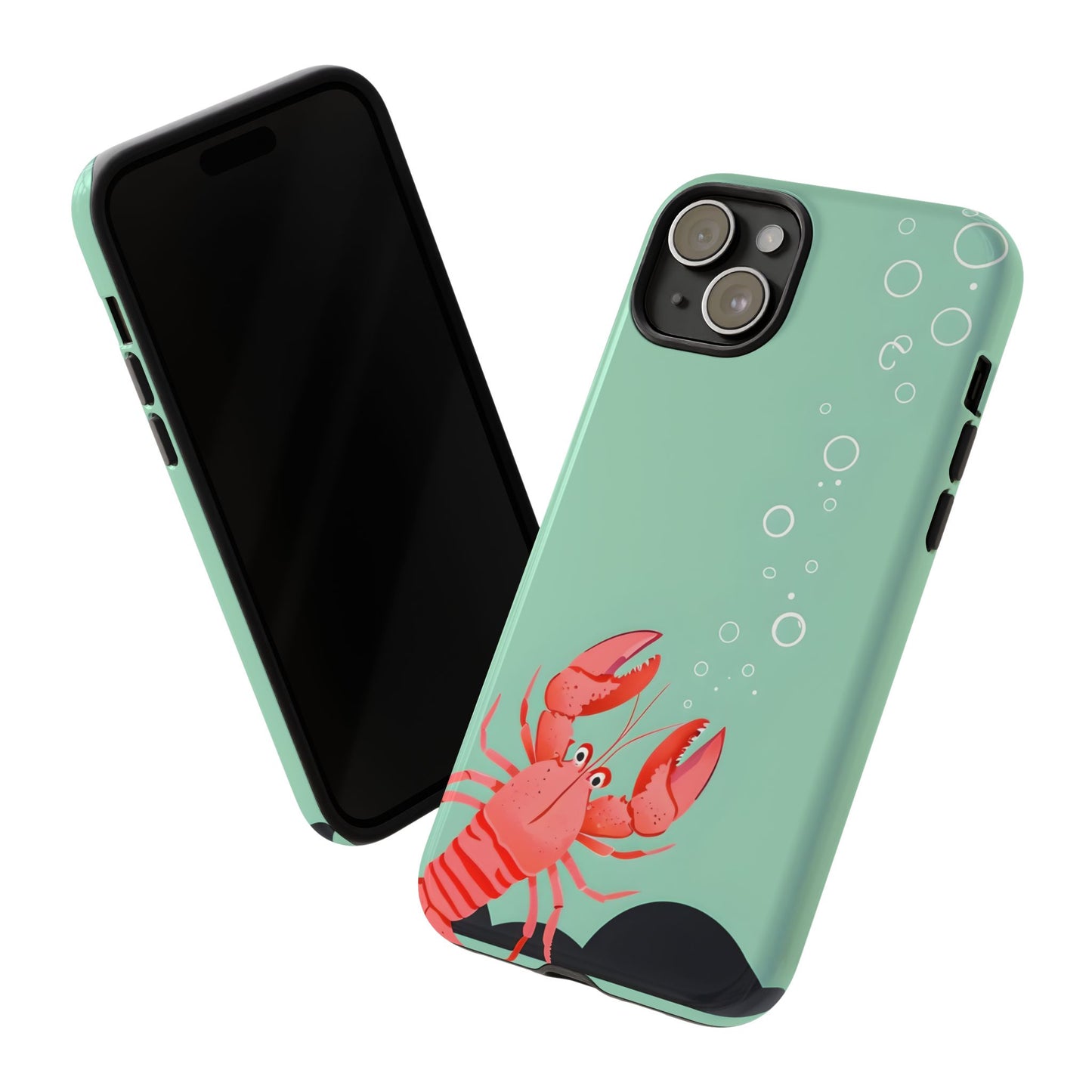 Whimsical Lobster Tough Phone Case, Funny Sea Creature, Ocean Design, Compatible with iPhone 17, 16, 15, 14, 13, Galaxy, Google