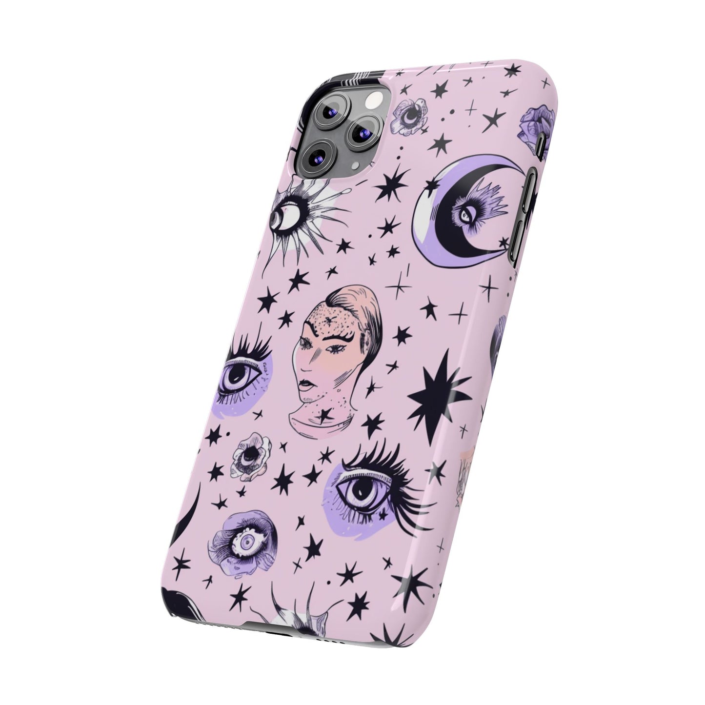 Celestial Slim Phone Cases - Stylish Cosmic Design, Personalized Phone Protectors, Astrology Gifts, Unique Phone Accessories, Moon & Stars