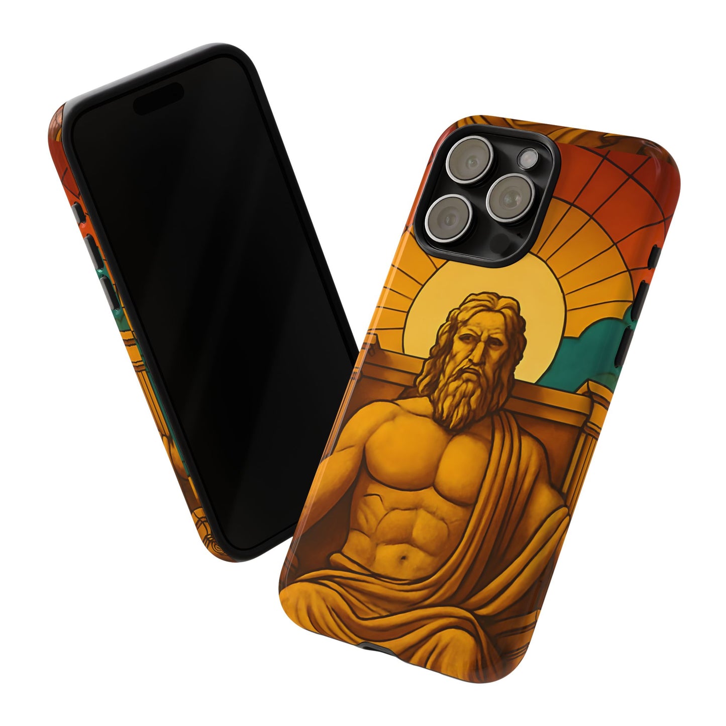 Olympia Zeus Statue Tough Phone Case - Classic Greek Art Design, Historic World Wonder Aesthetic, Compatible with iPhone, Galaxy, and Google